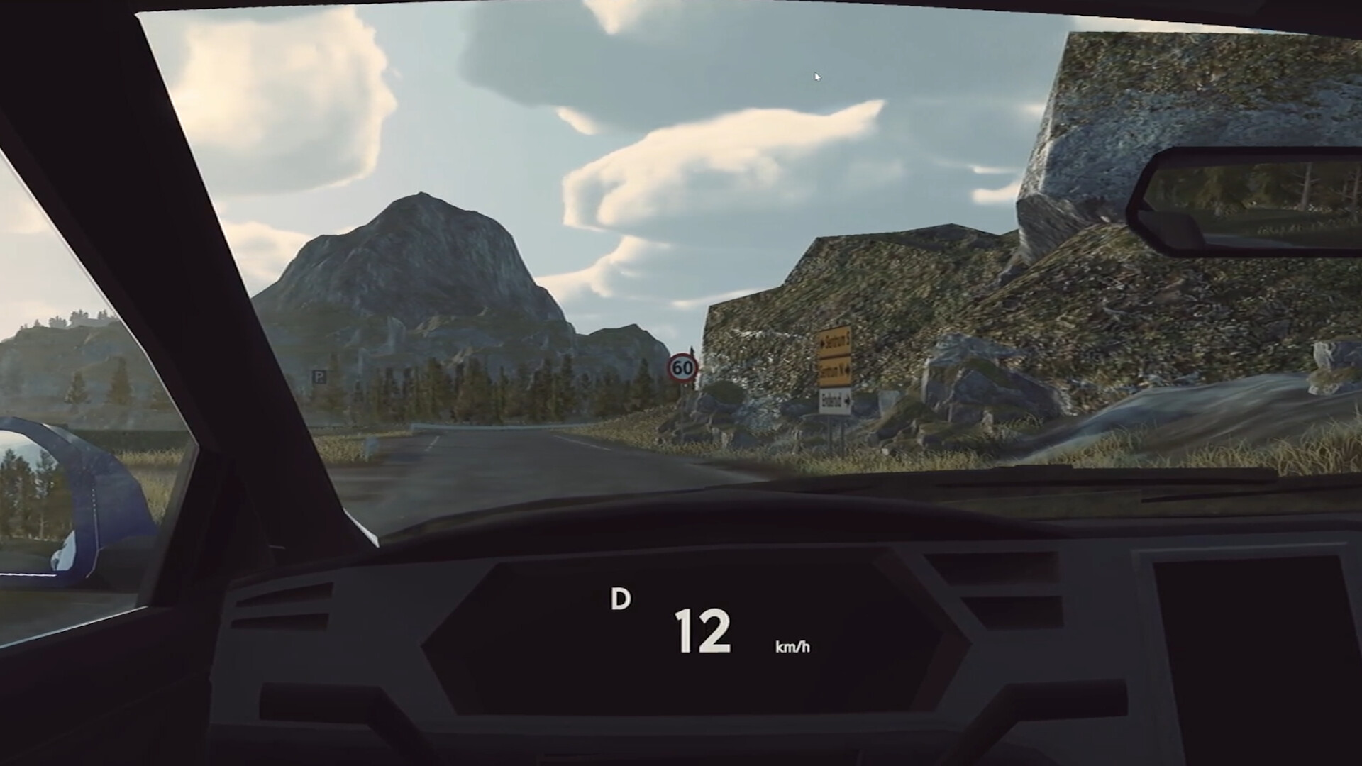 車輛行駛在高速公路上，展現了開闊的視野。