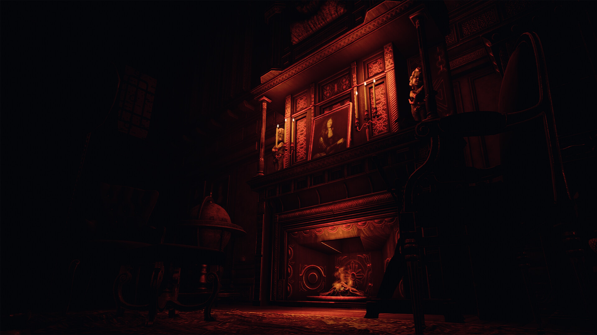 遊戲中的場景設計極具寫實感，昏暗的走廊充滿未知的危險。