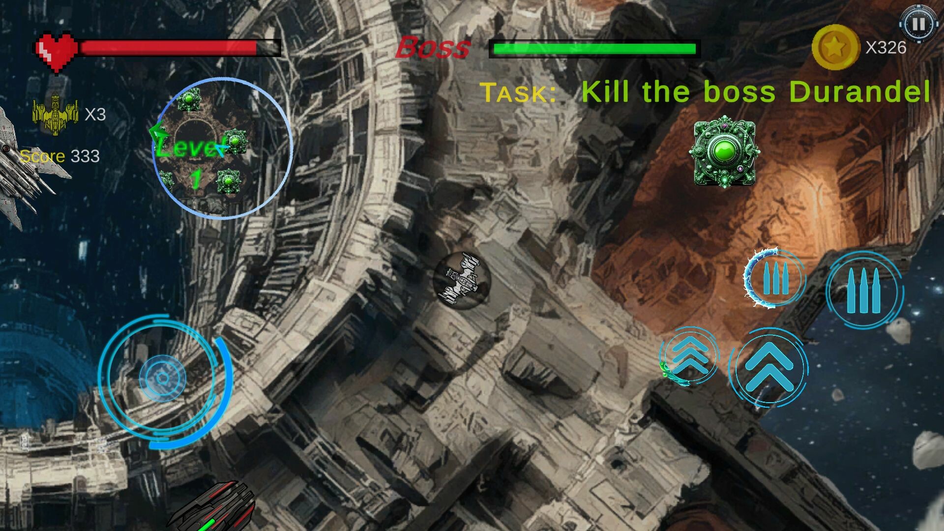 遊戲介面展示武器選擇與戰鬥畫面