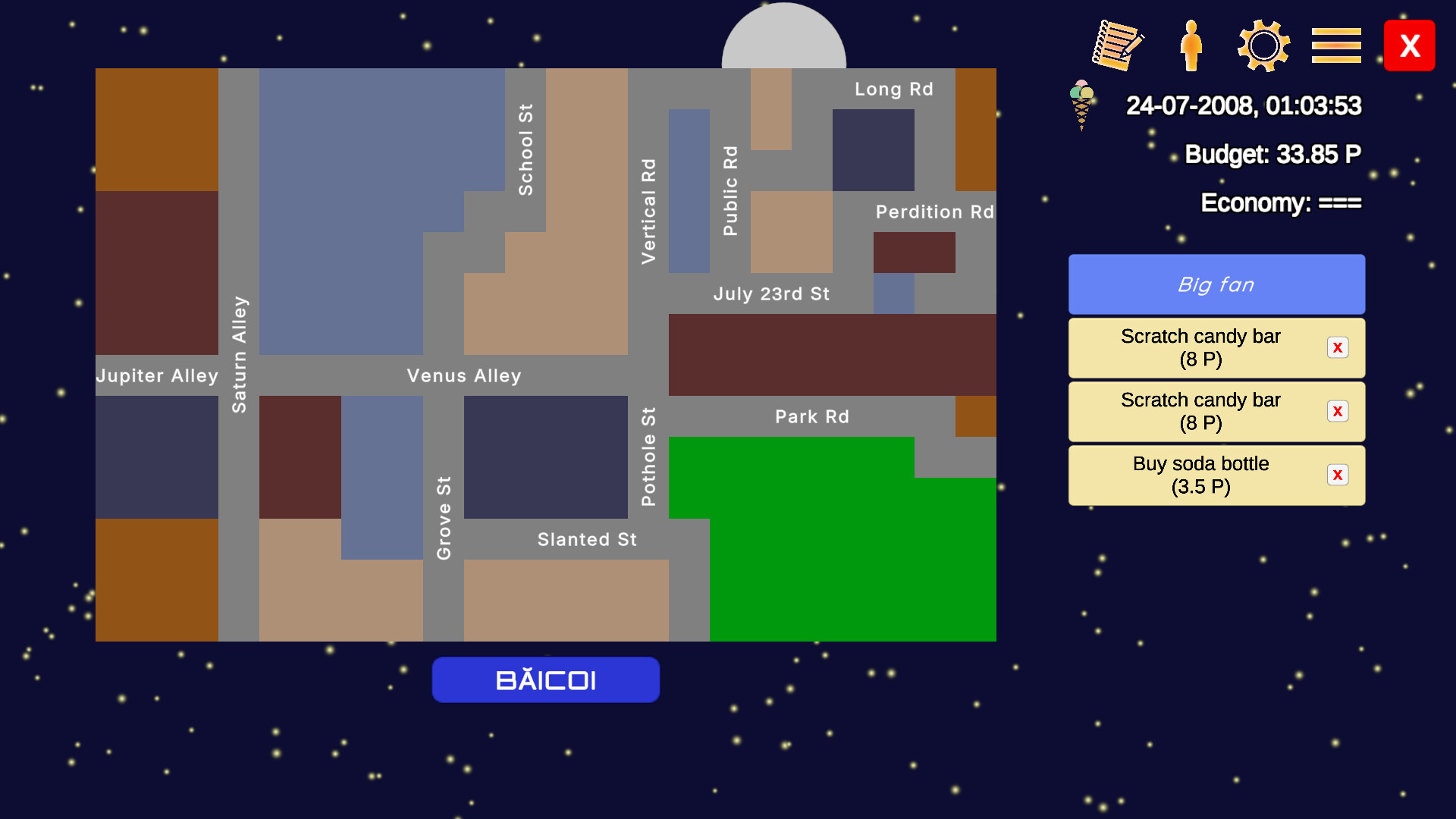 magnat 遊戲初期掃街畫面