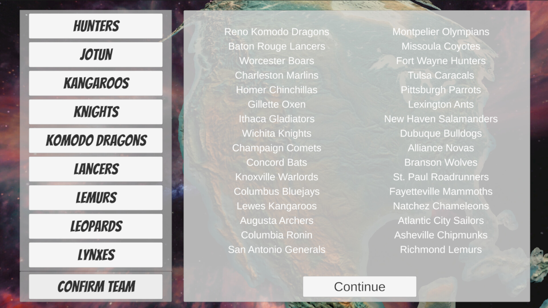 遊戲畫面顯示了球隊經營管理的選項與財務報表概覽