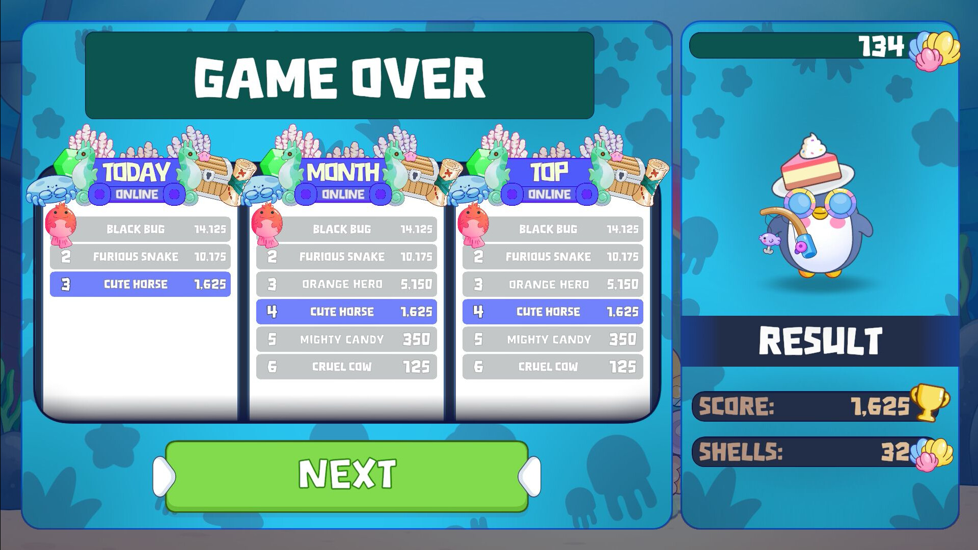 遊戲展示了獲得高分時的精彩特效與連鎖反應