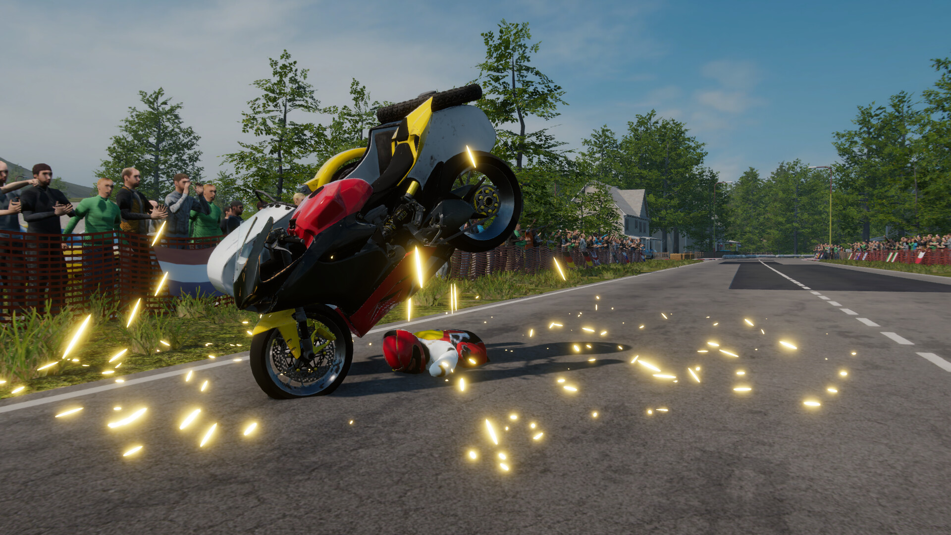 激烈的碰撞與翻車場面，展現了遊戲的物理引擎效果