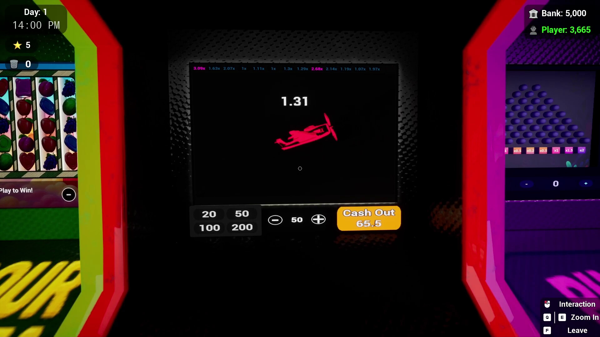 玩家可以自由擺放賭桌與老虎機