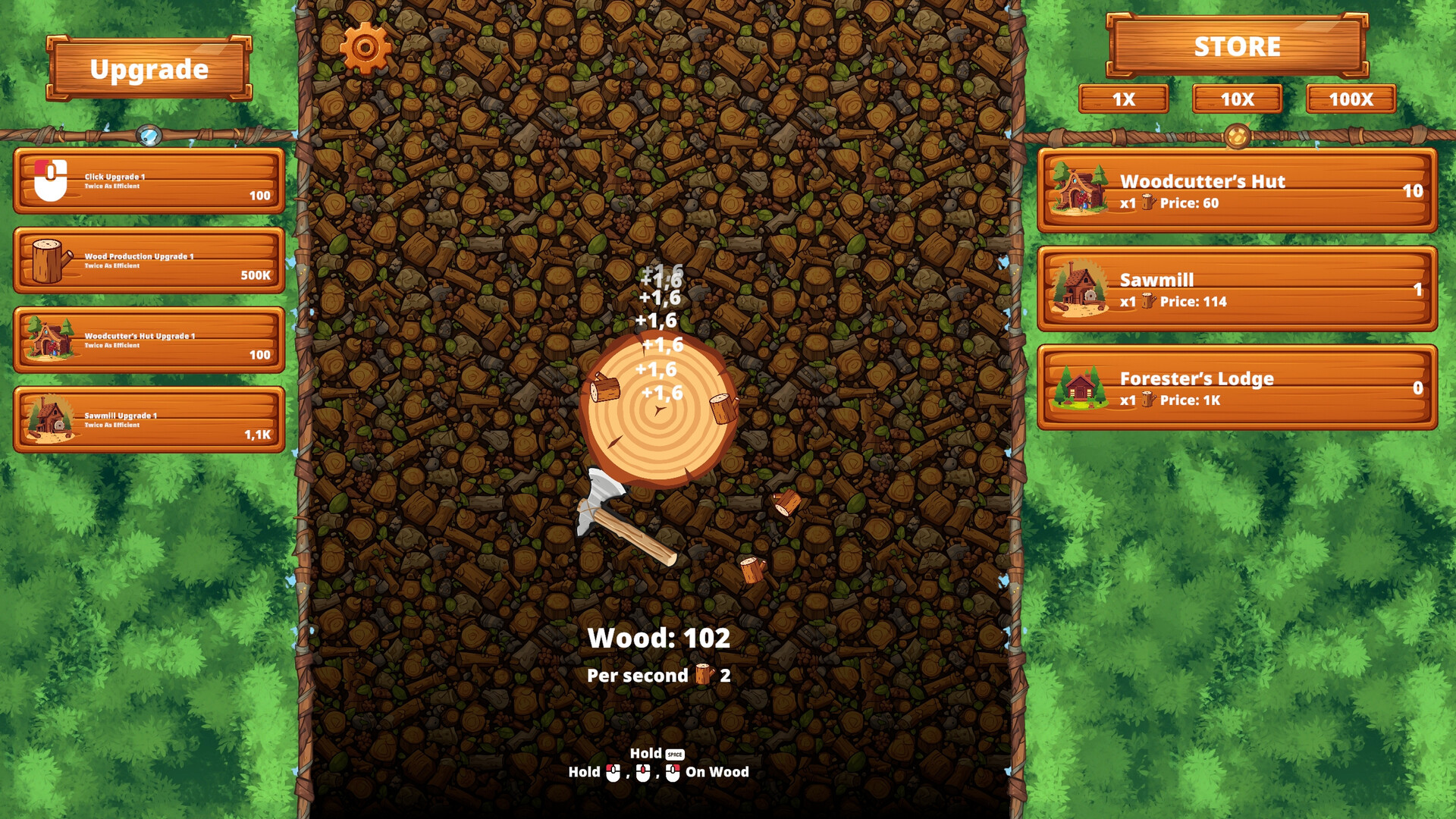 隨著遊戲進度推進,玩家的伐木基地規模逐漸擴大