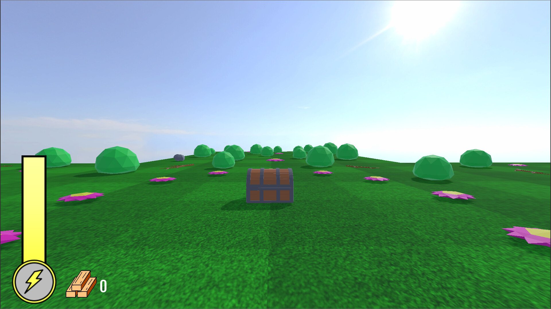 第一人稱視角探索森林