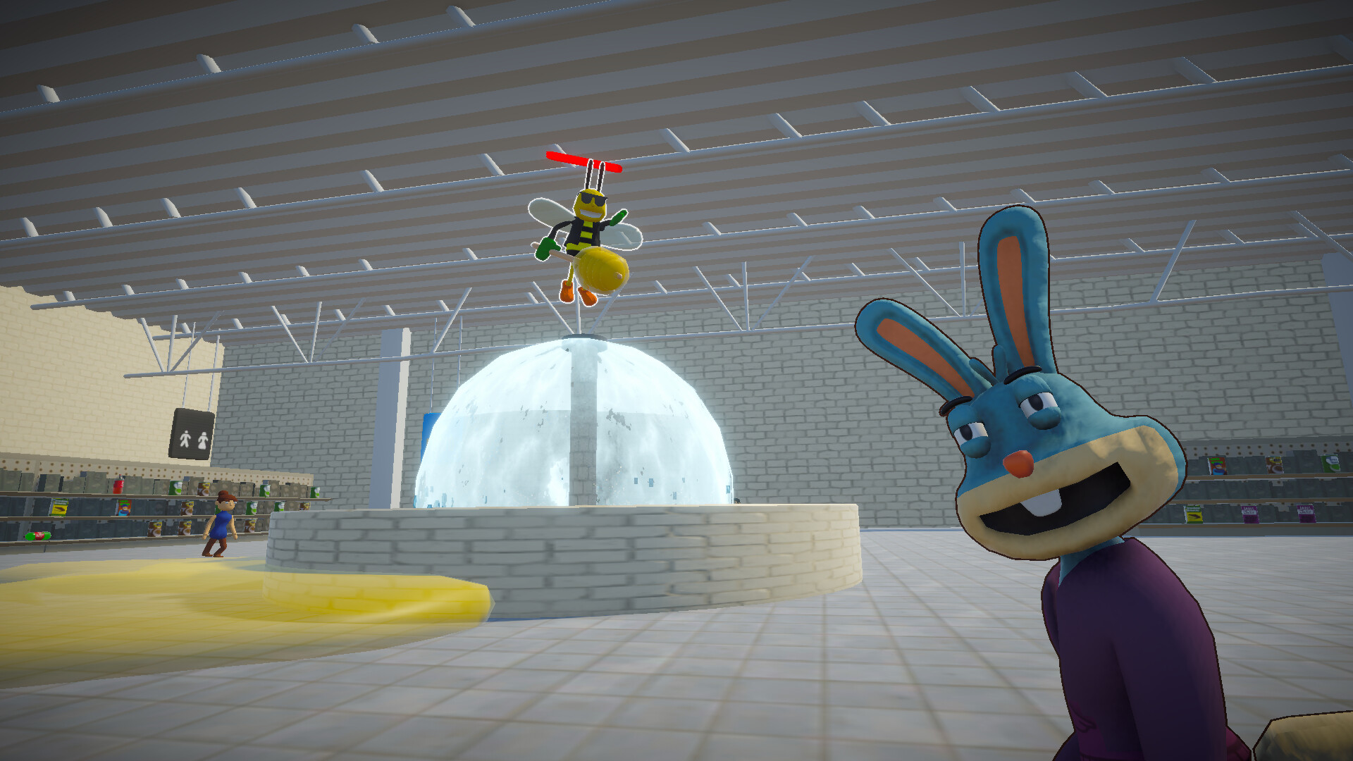 Loopy在遊戲中與各式各樣的敵人對峙