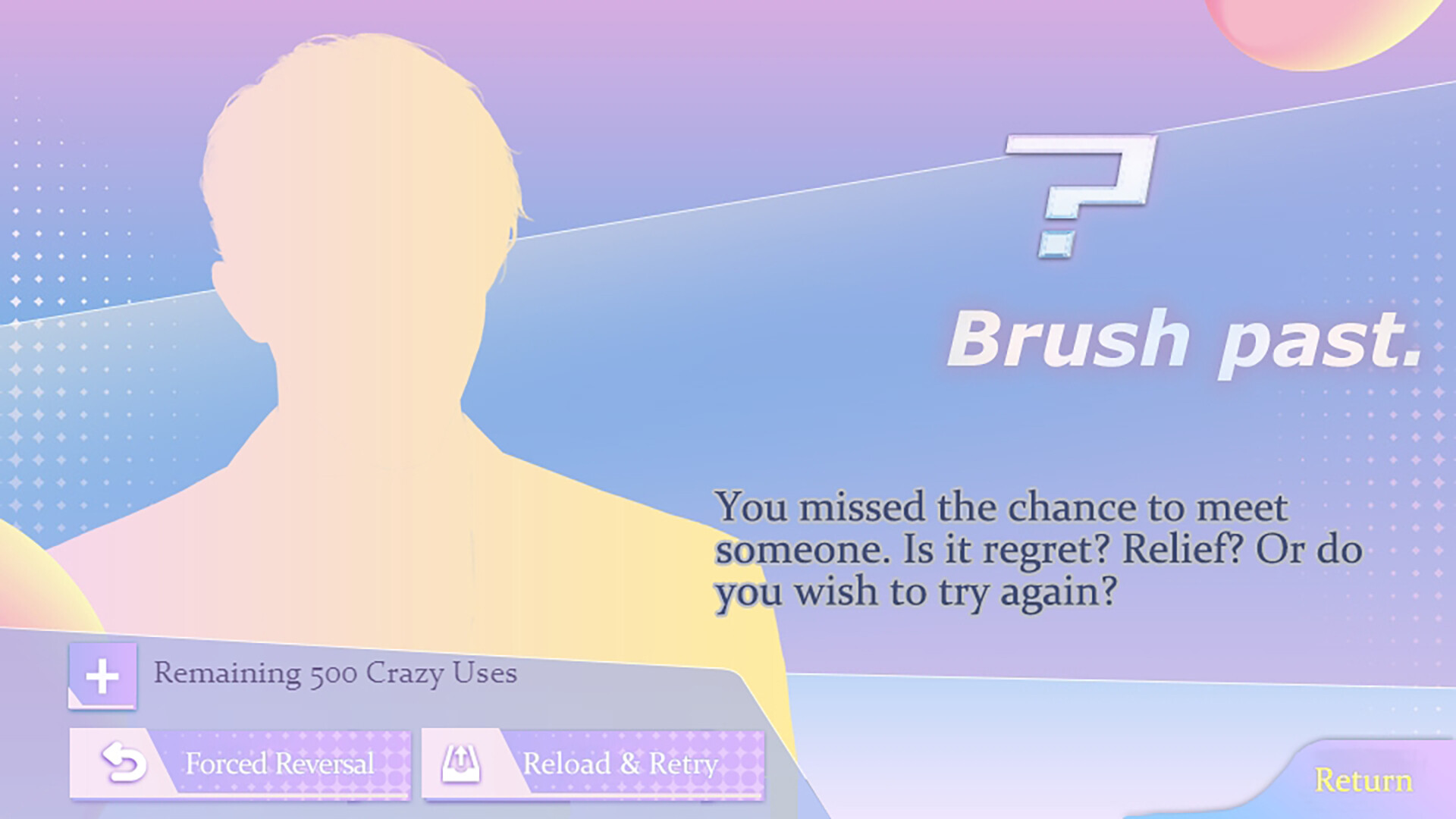 遊戲對話場景展示，玩家需要在多個選項中做出抉擇，每個選項都可能影響後續劇情發展。