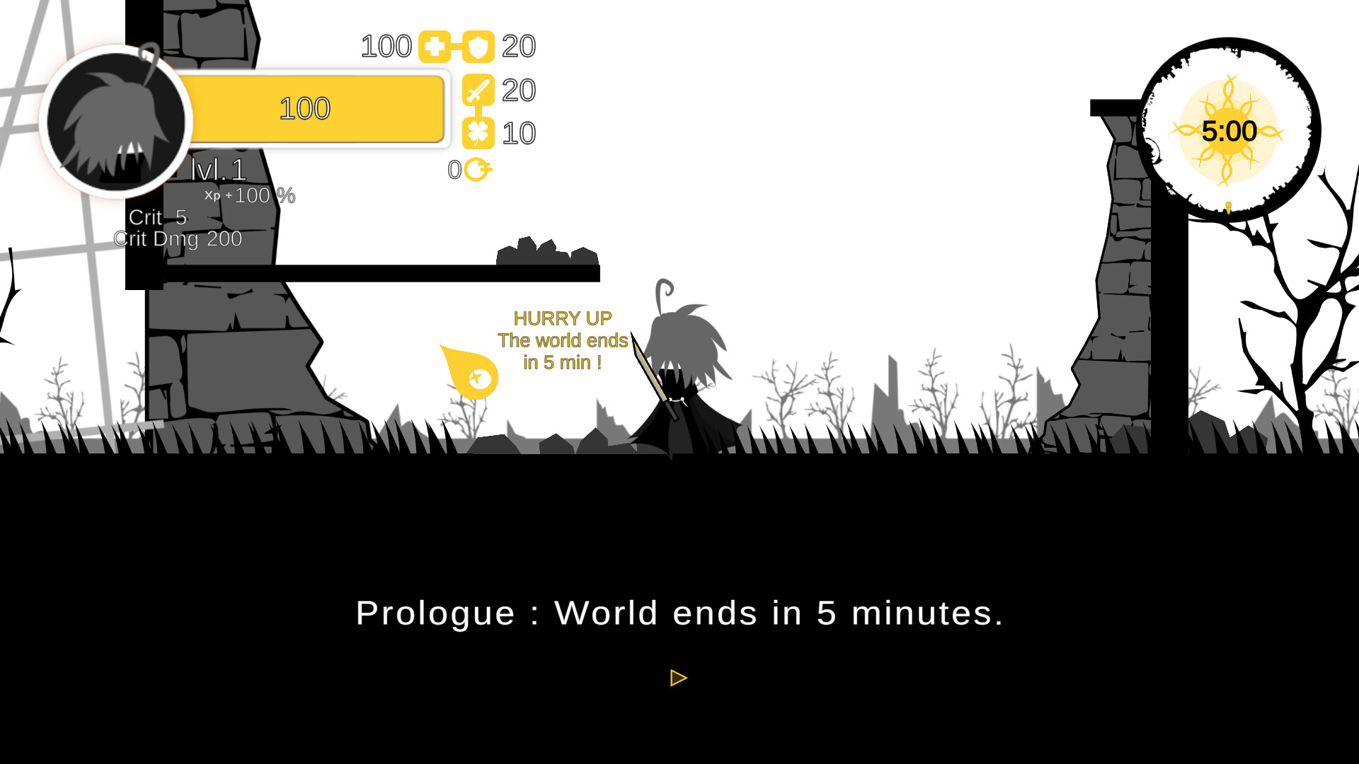 遊戲中的對話場景，展現了獨特的角色設計