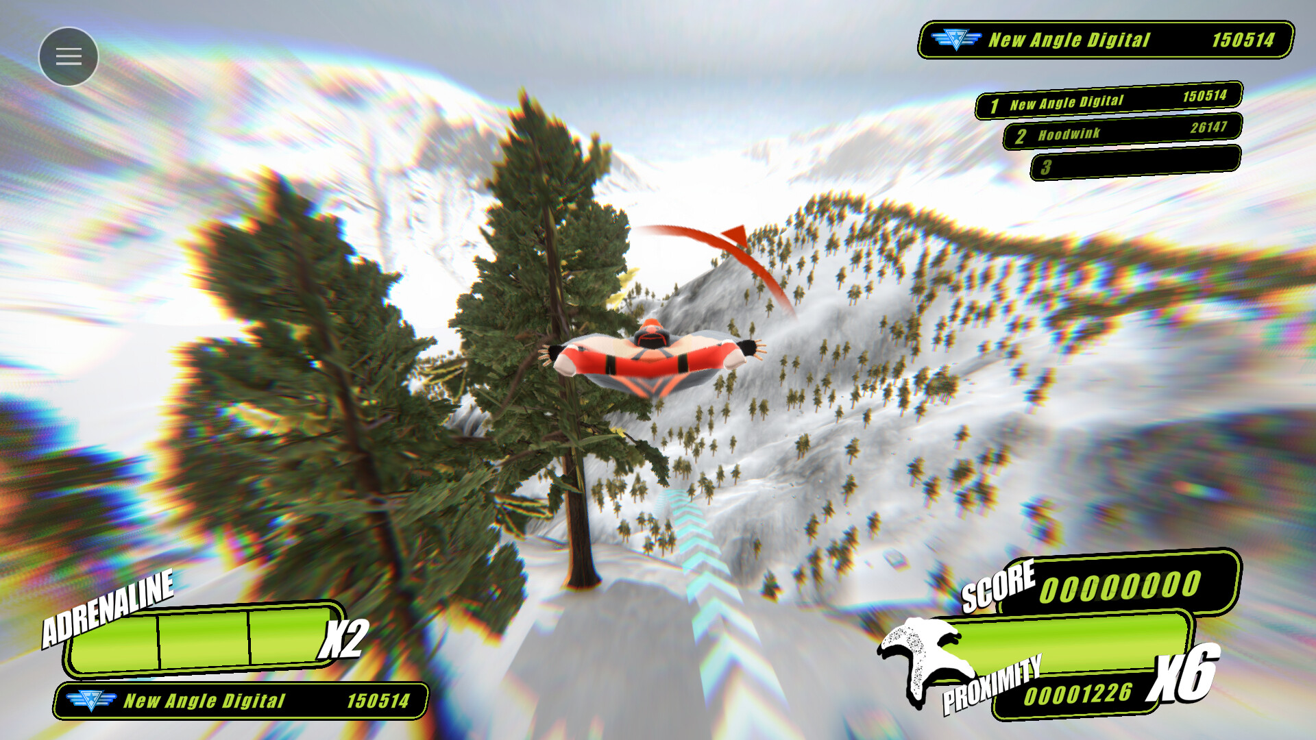 在峽谷中穿梭，考驗玩家的反應神經