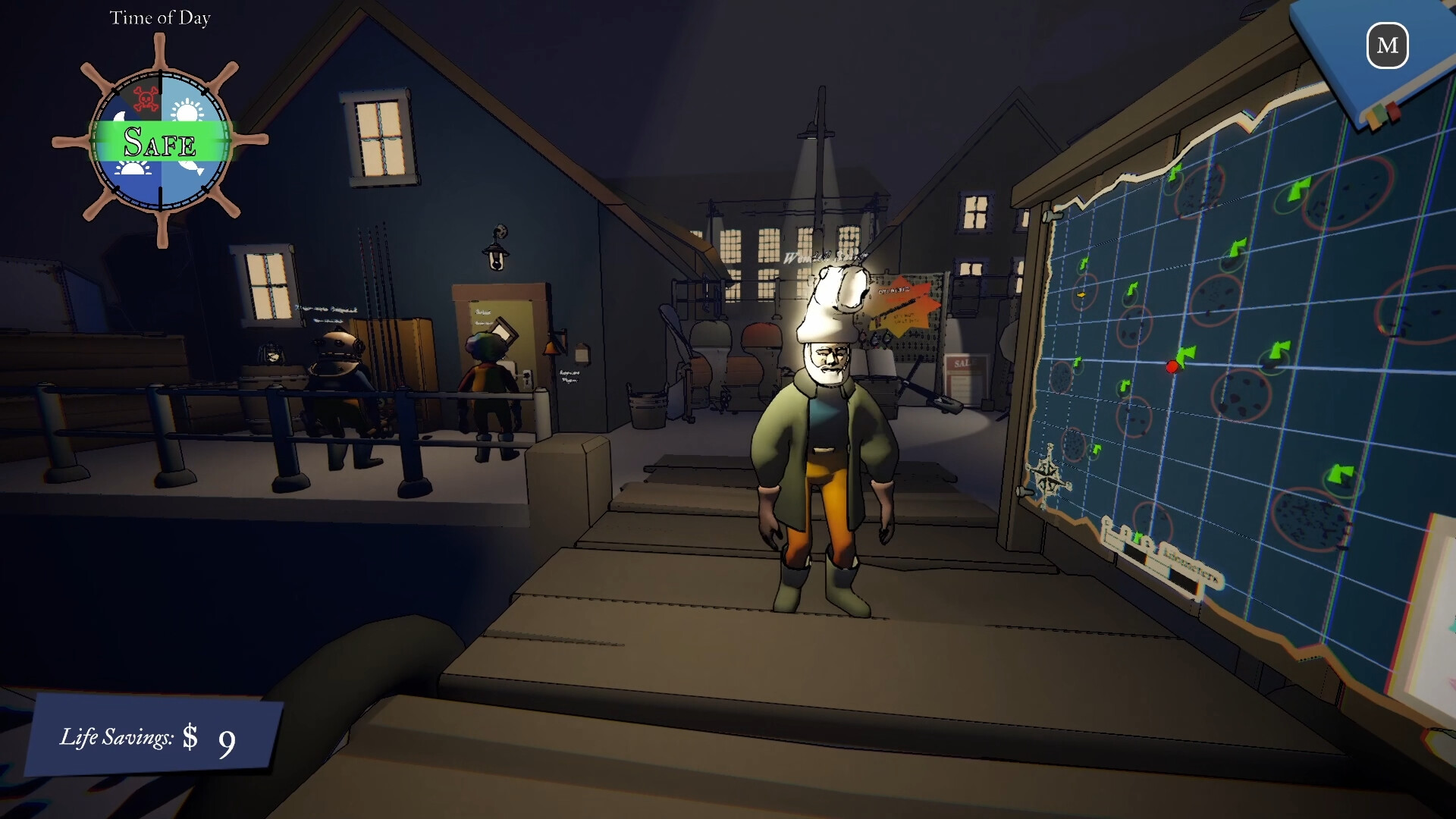 玩家可以使用魚叉進行更有攻擊性的捕魚活動