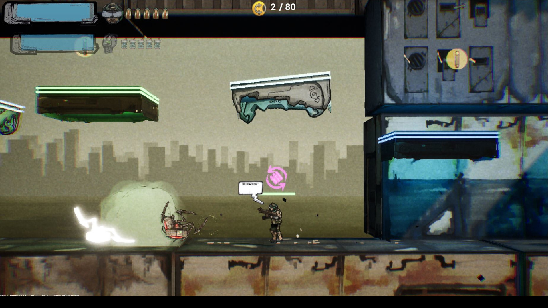 遊戲實機戰鬥畫面 - 激烈的槍戰