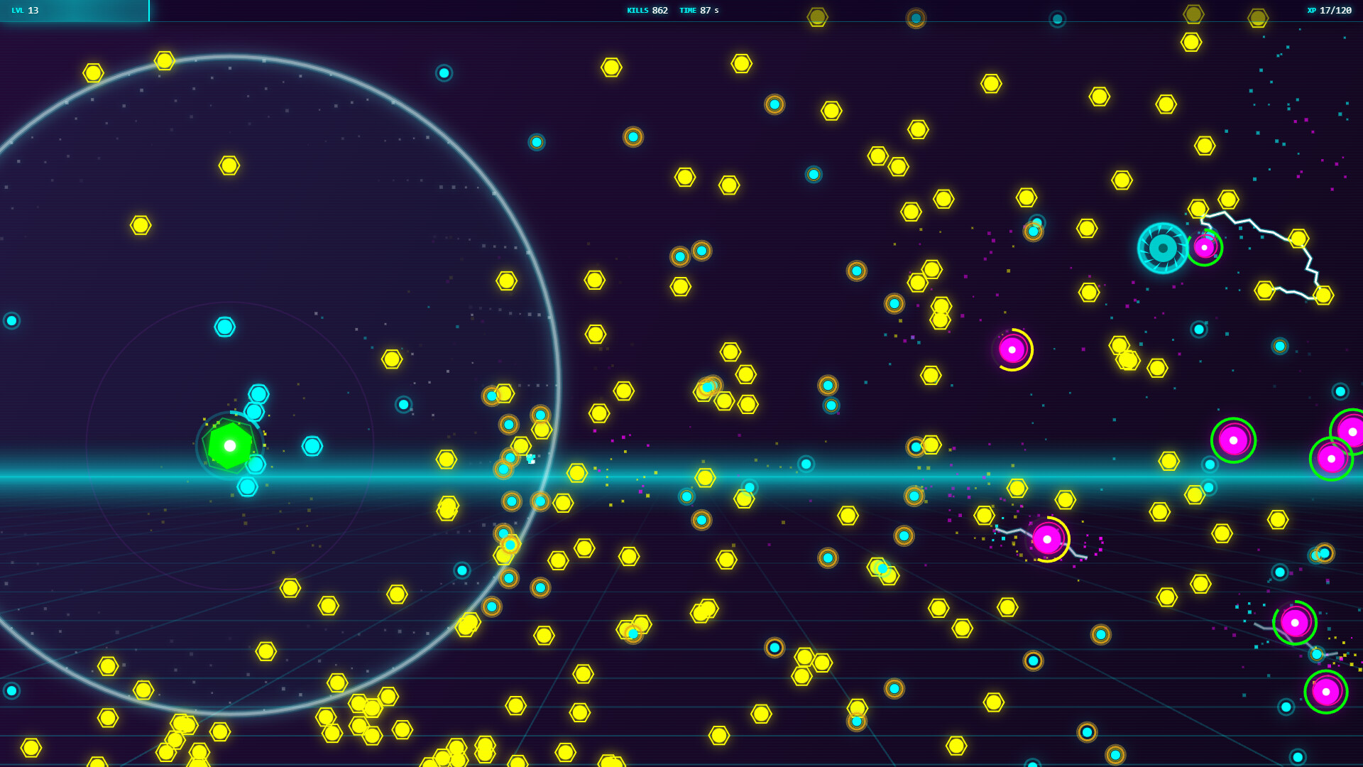 遊戲實機畫面展示彈幕效果