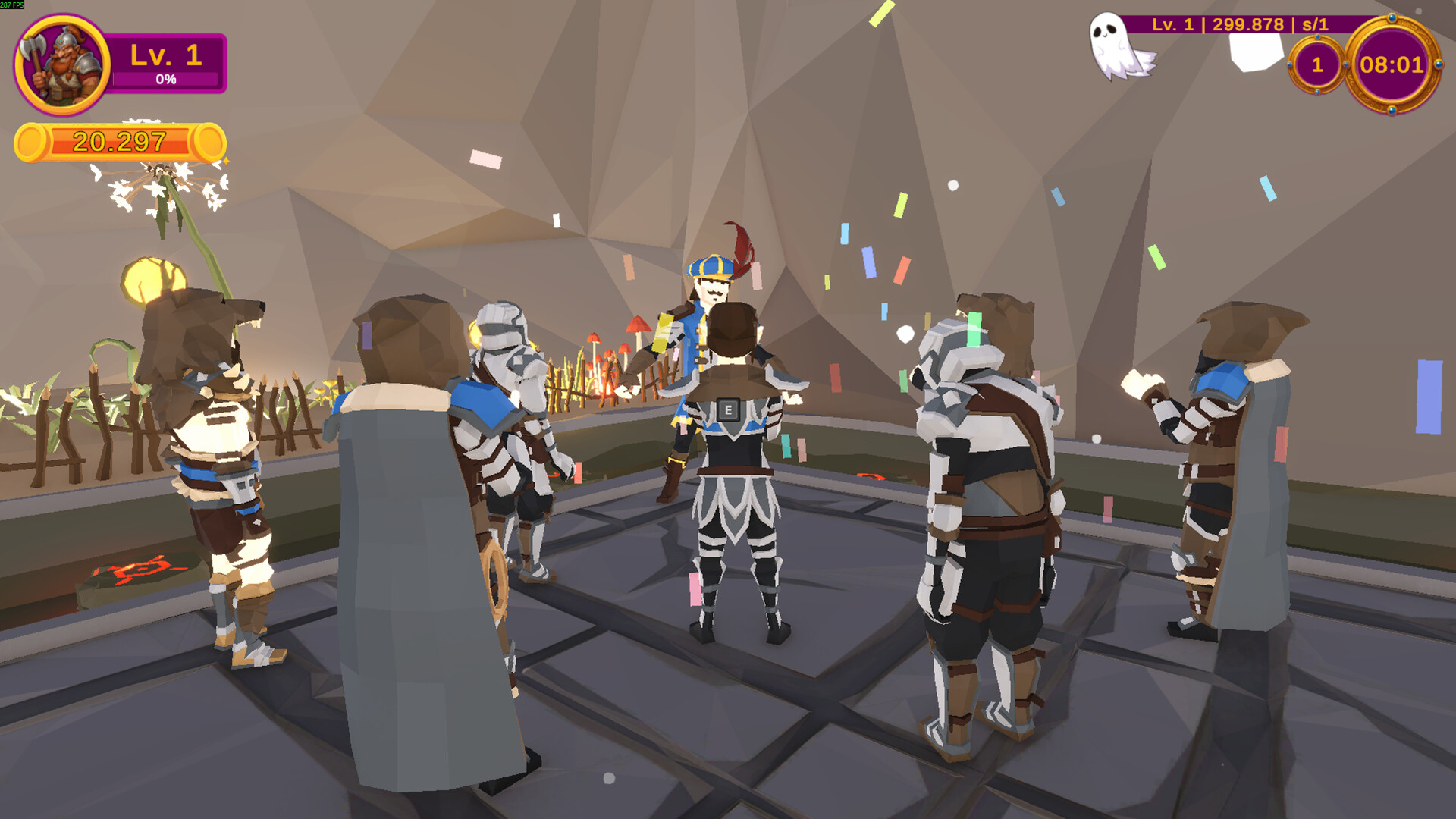 顧客在商店中瀏覽商品，準備與店主進行交易