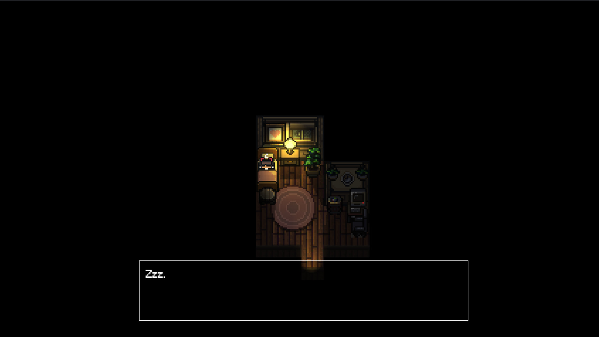 遊戲場景截圖:深夜的街道與神秘對話