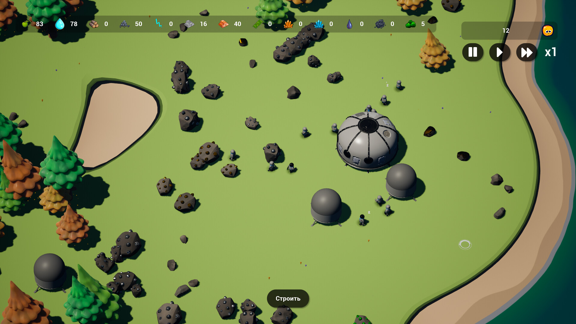 《Terraspace》遊戲截圖：綠意盎然的殖民地