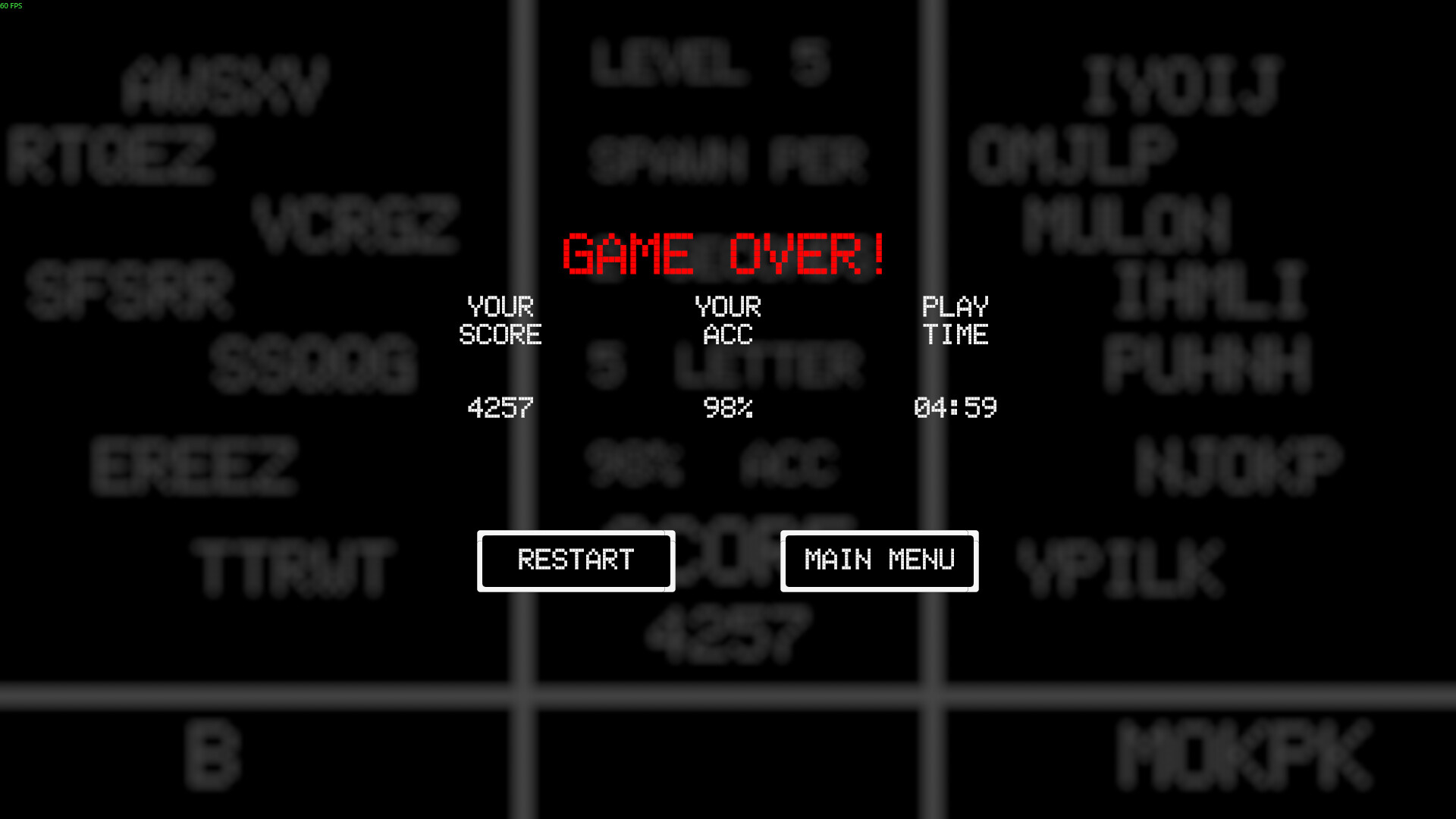 遊戲介面展示,深色背景有助於長時間遊玩不傷眼