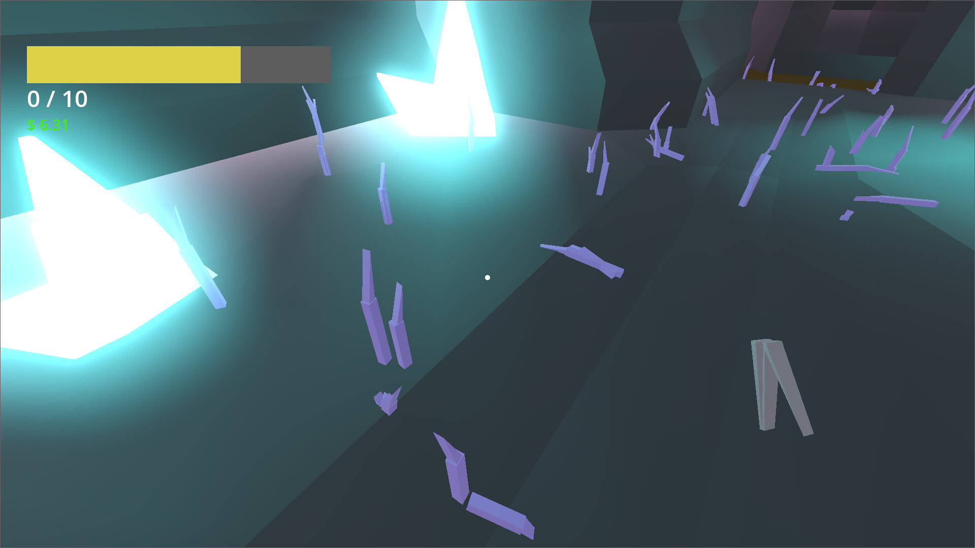 遊戲中玩家視角,專注於用指甲剪修剪草地。