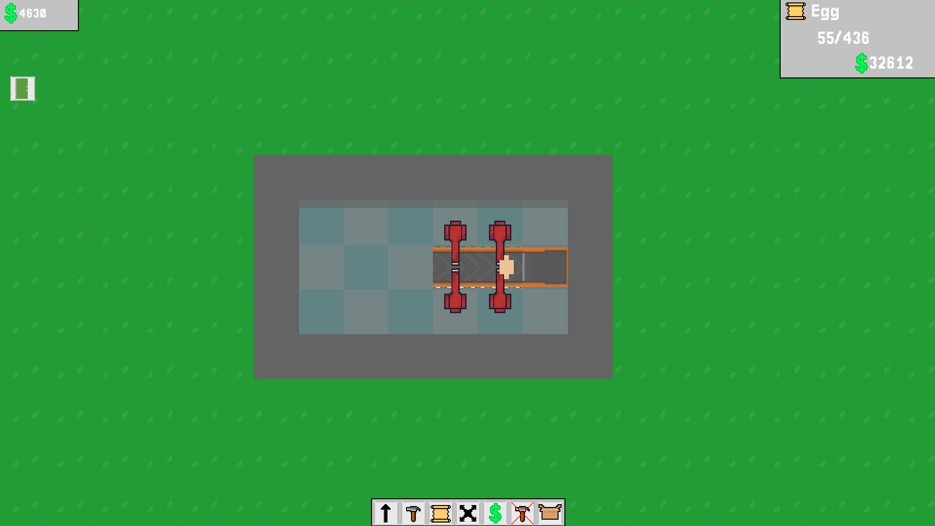 展示遊戲中商店介面與工廠布局的截圖