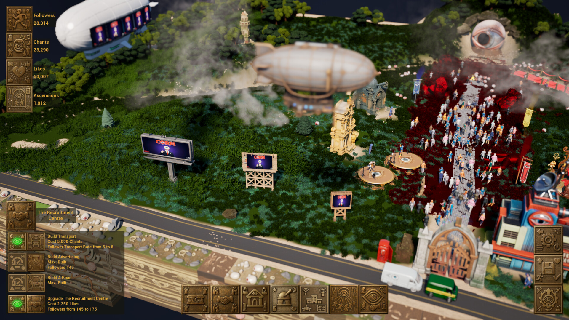 玩家需要管理教派的各種資源,並做出策略性決策。