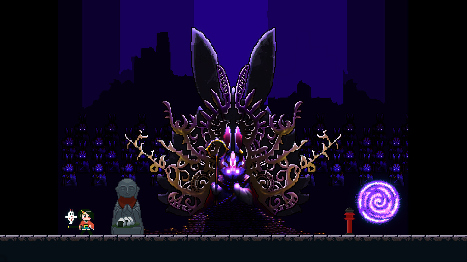 主角 Kaede 在關卡中與多名敵人戰鬥