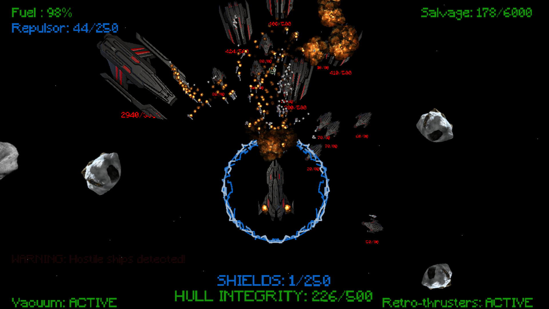 飛船準備迎接新一波的敵人挑戰