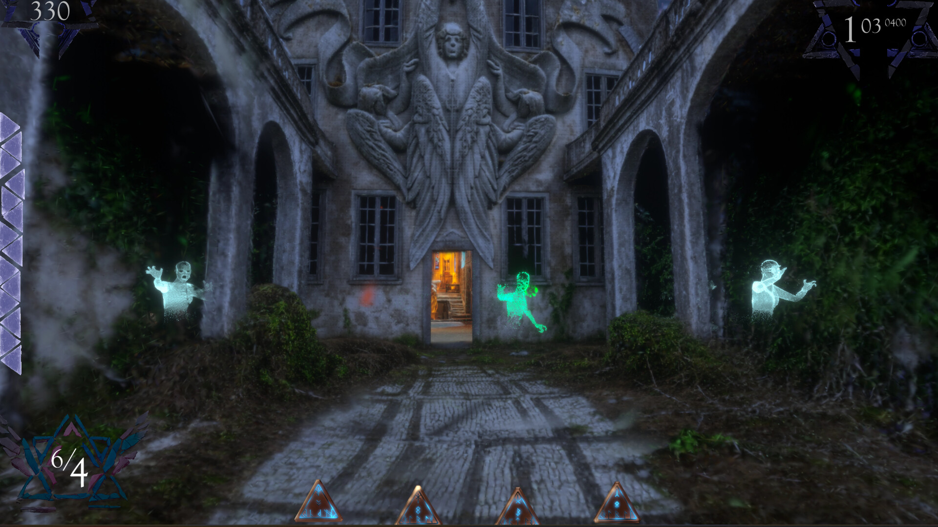 與幽靈戰鬥的激烈畫面