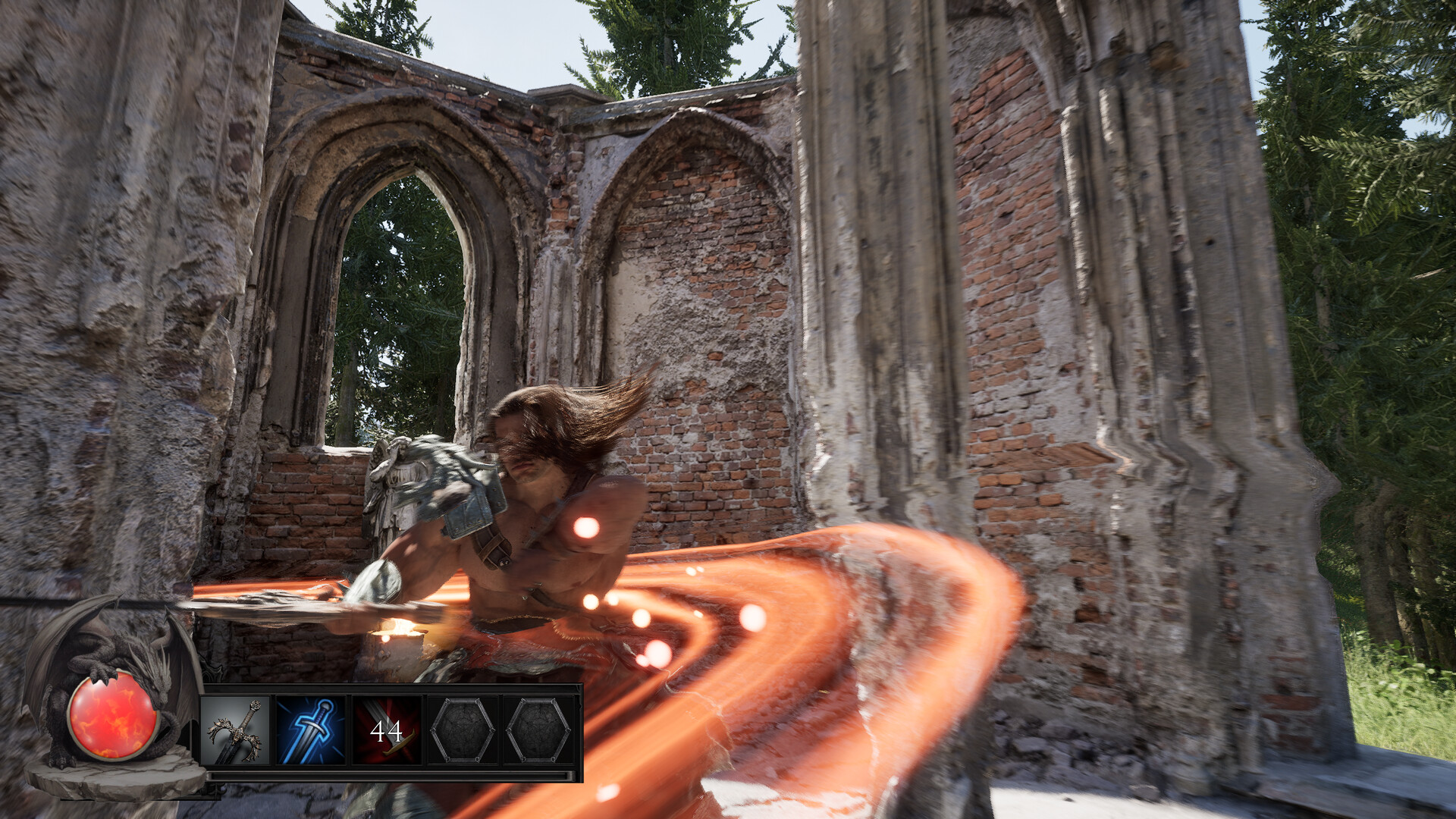 激烈的戰鬥畫面,火光四濺。