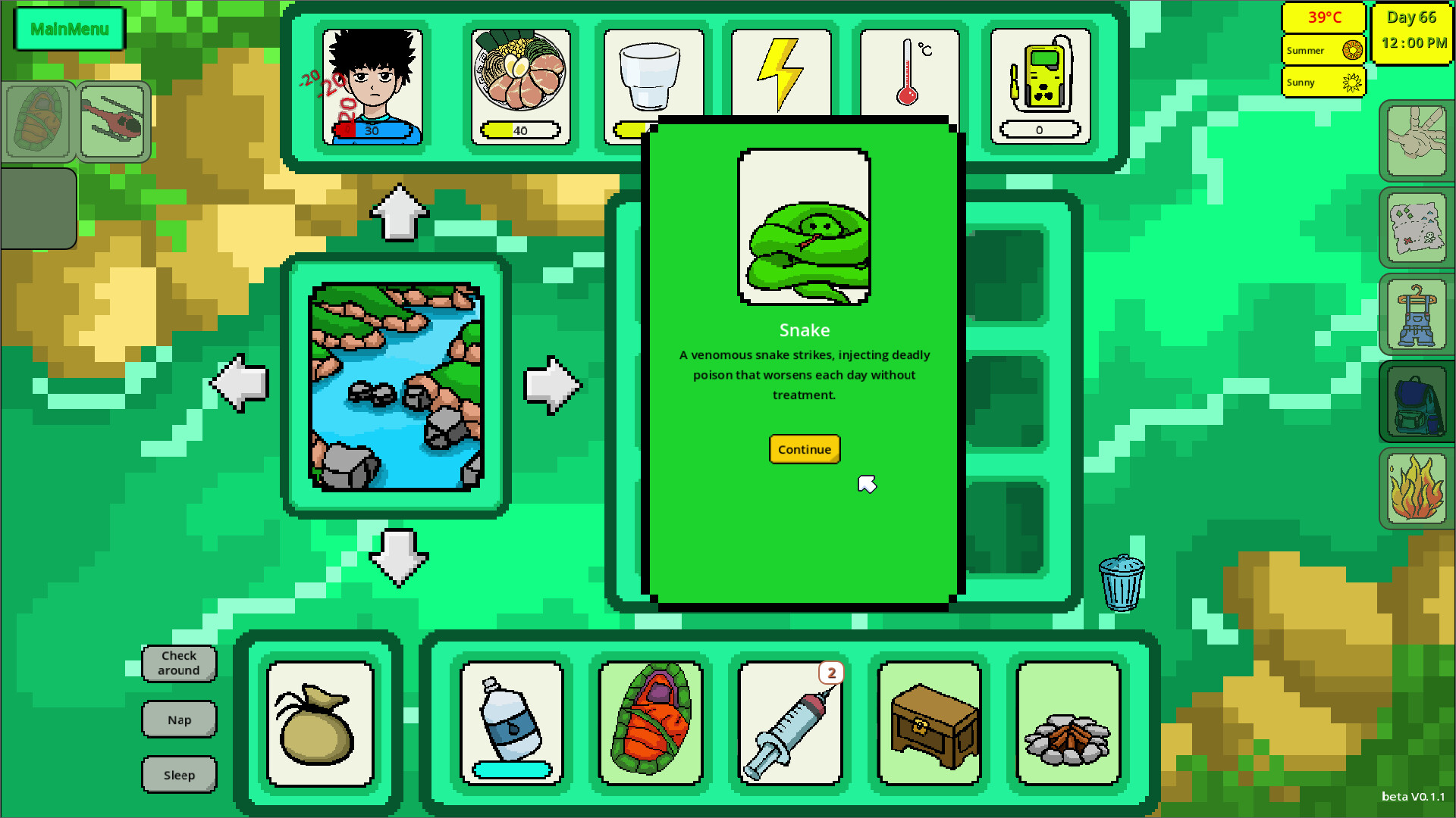 遭遇突發事件的場景，展示了遊戲中的危機感