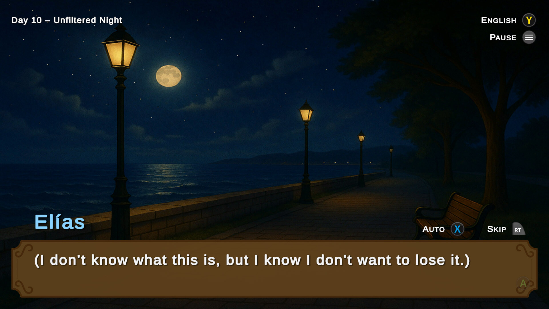 兩位角色在書店內交談,背景是滿滿的書架,光線柔和。