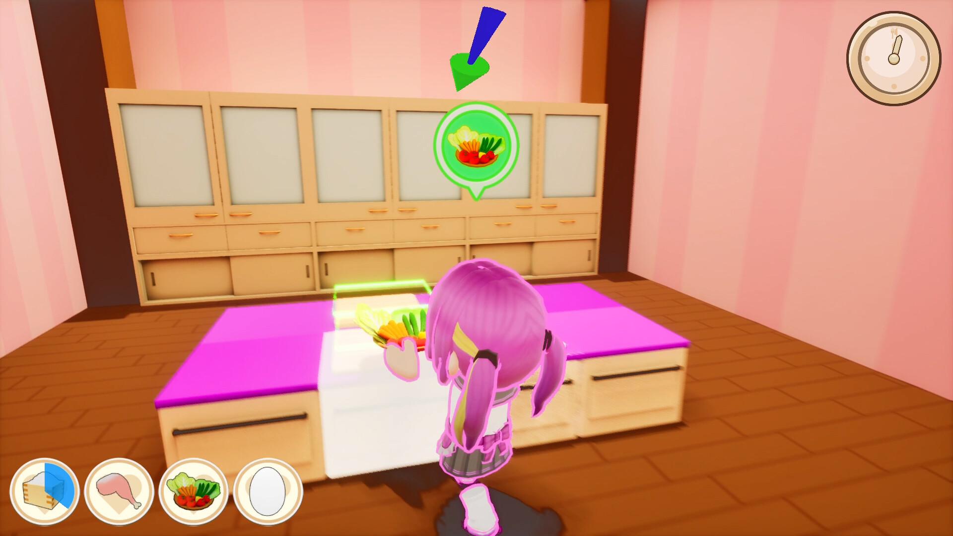 遊戲中的烹飪與戰鬥場景