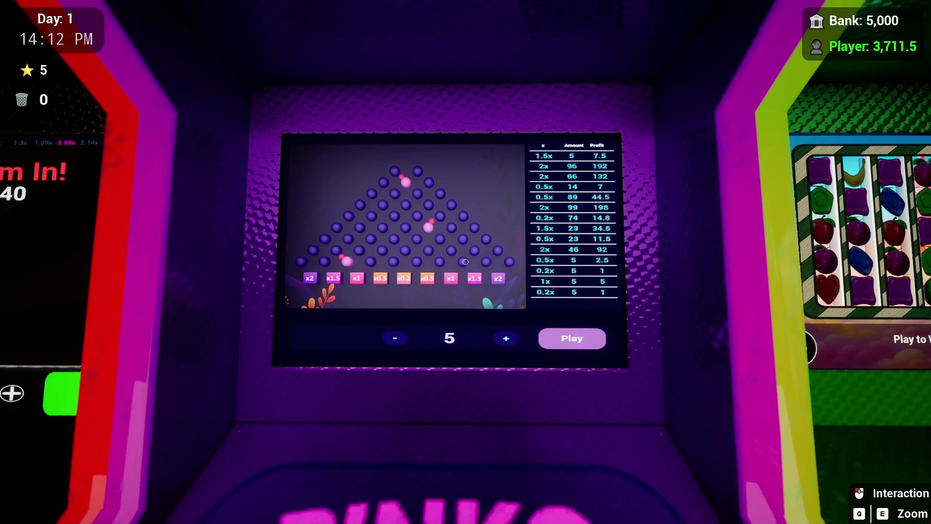 近距離觀察賭場老虎機設備