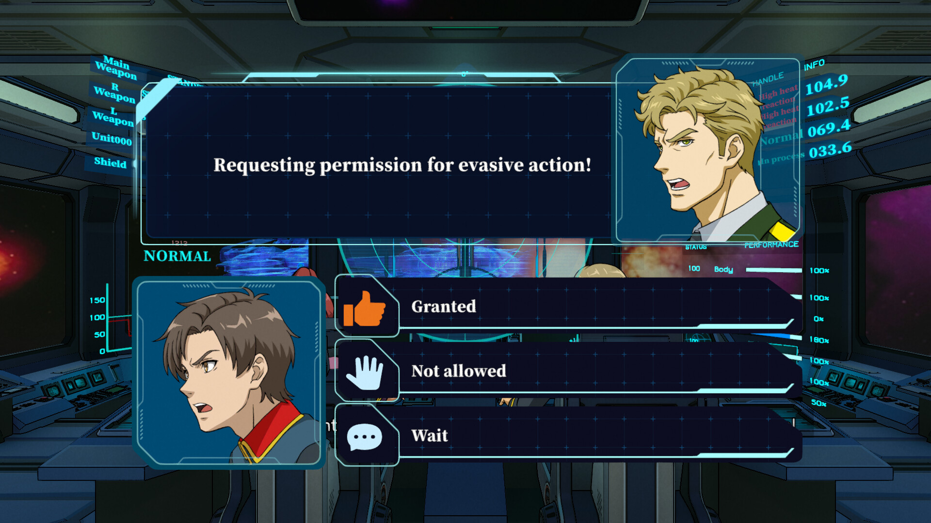 太空中的戰鬥場景，特效華麗且充滿張力。