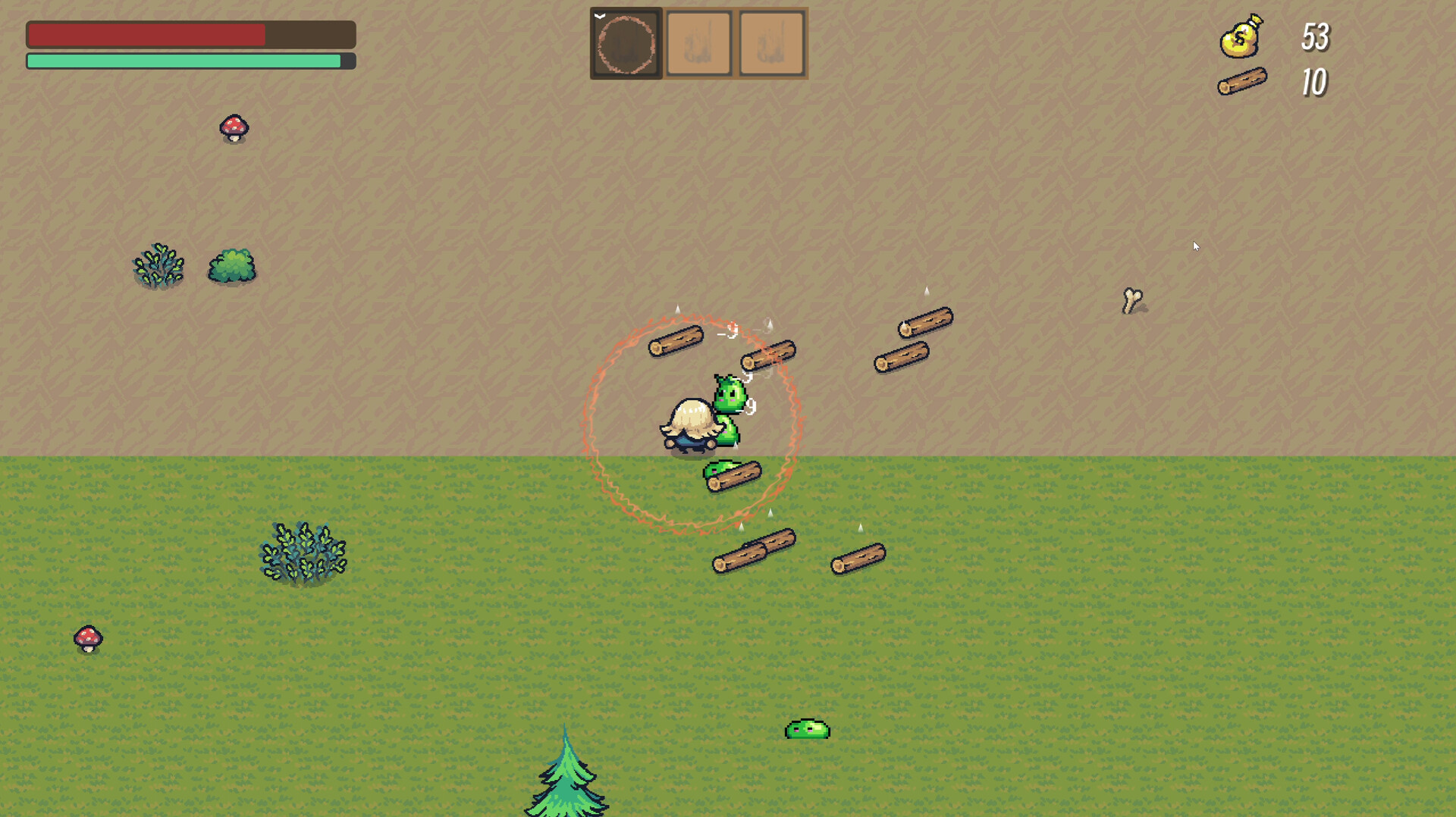 後期遊戲畫面，滿屏的特效展現了強大的火力