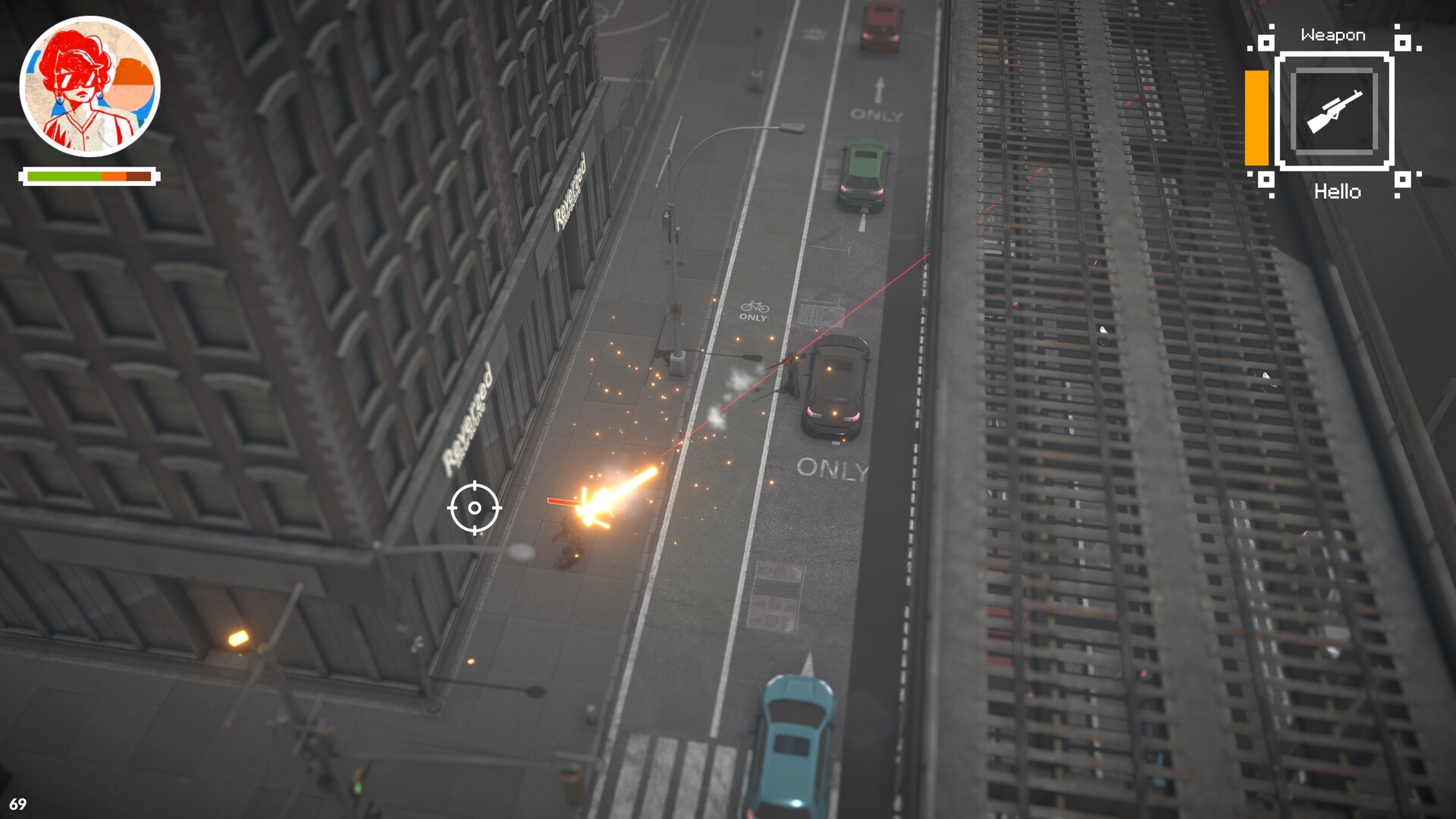 遊戲實機畫面,展示了充滿現代感的都市街道與戰鬥場景