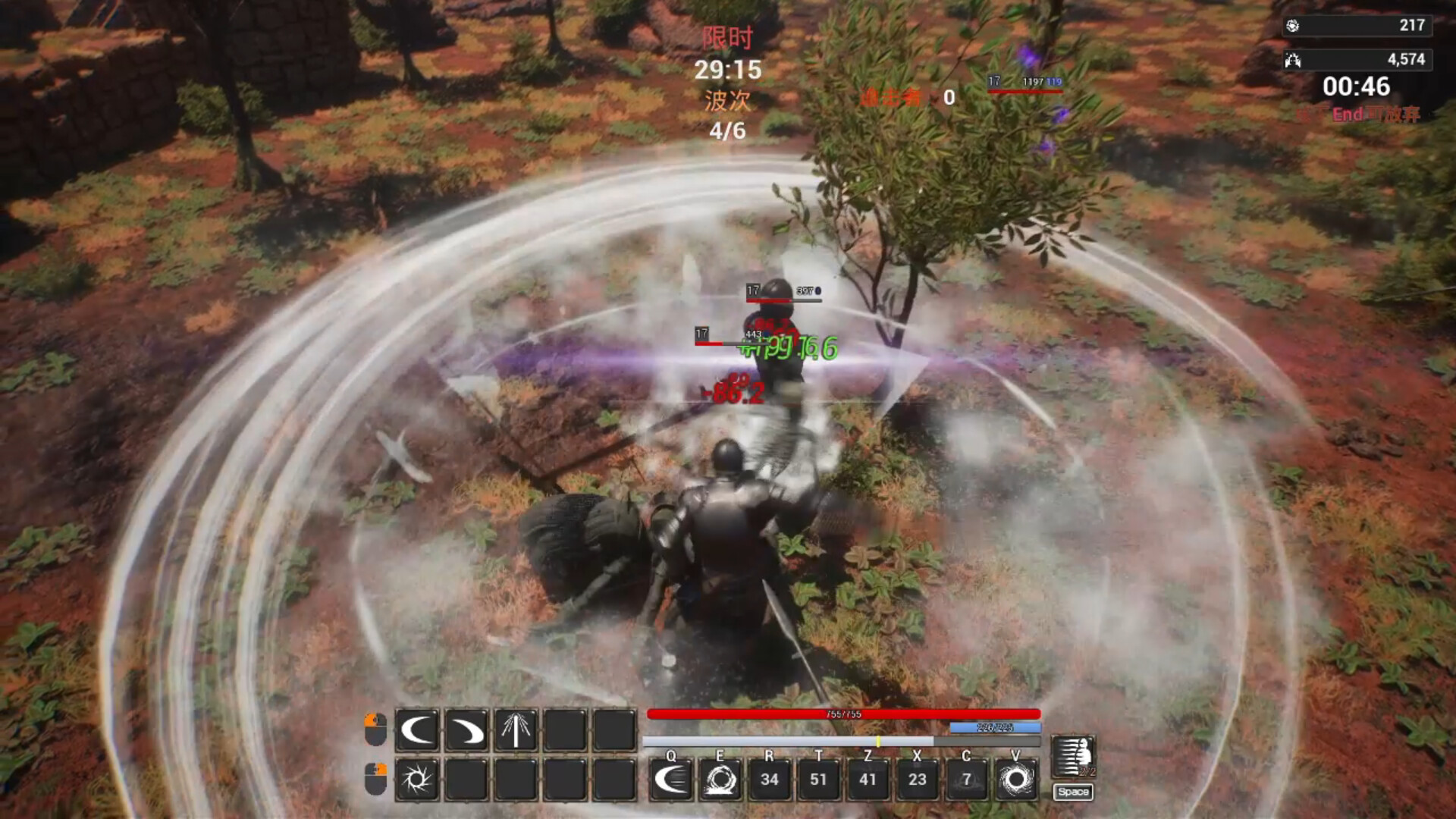 遊戲中激烈的戰鬥特效與敵人設計