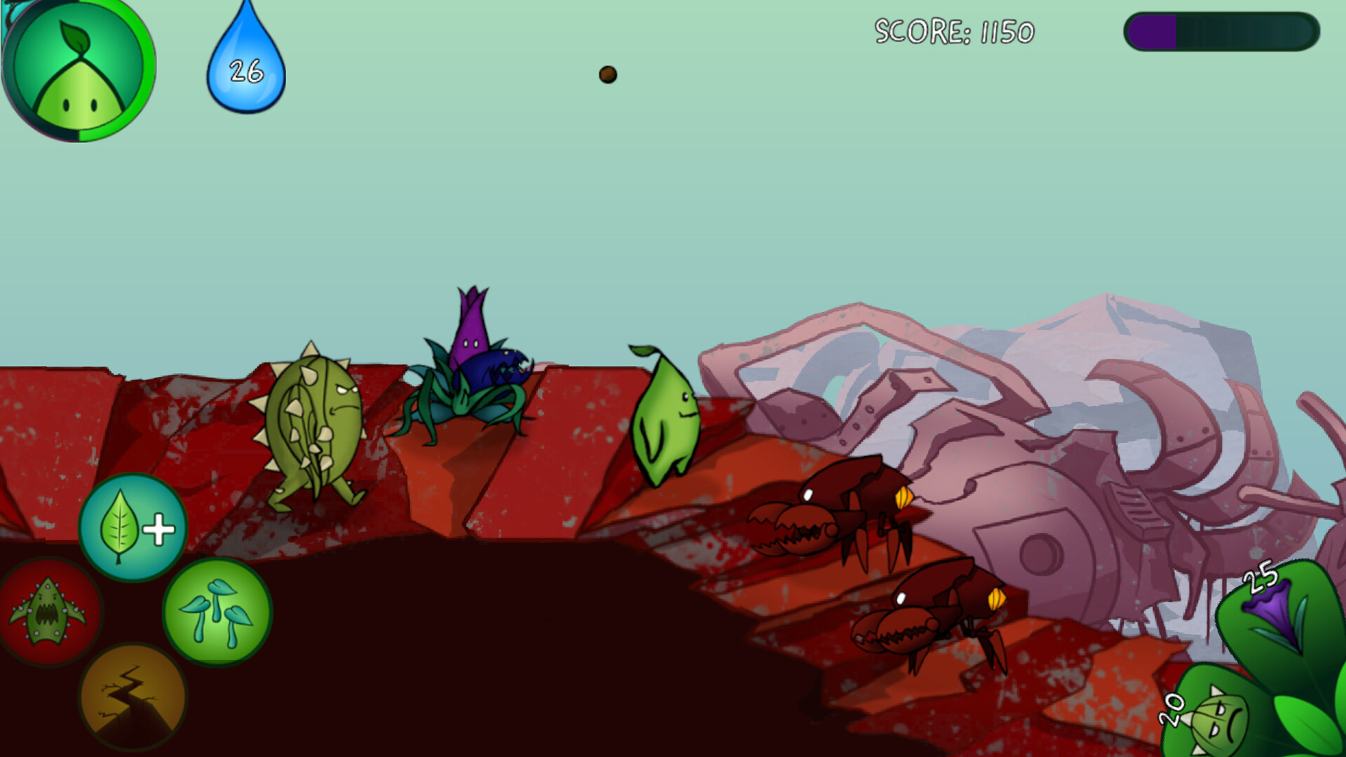 色彩鮮豔的手繪場景,展現荒野與植物的對比