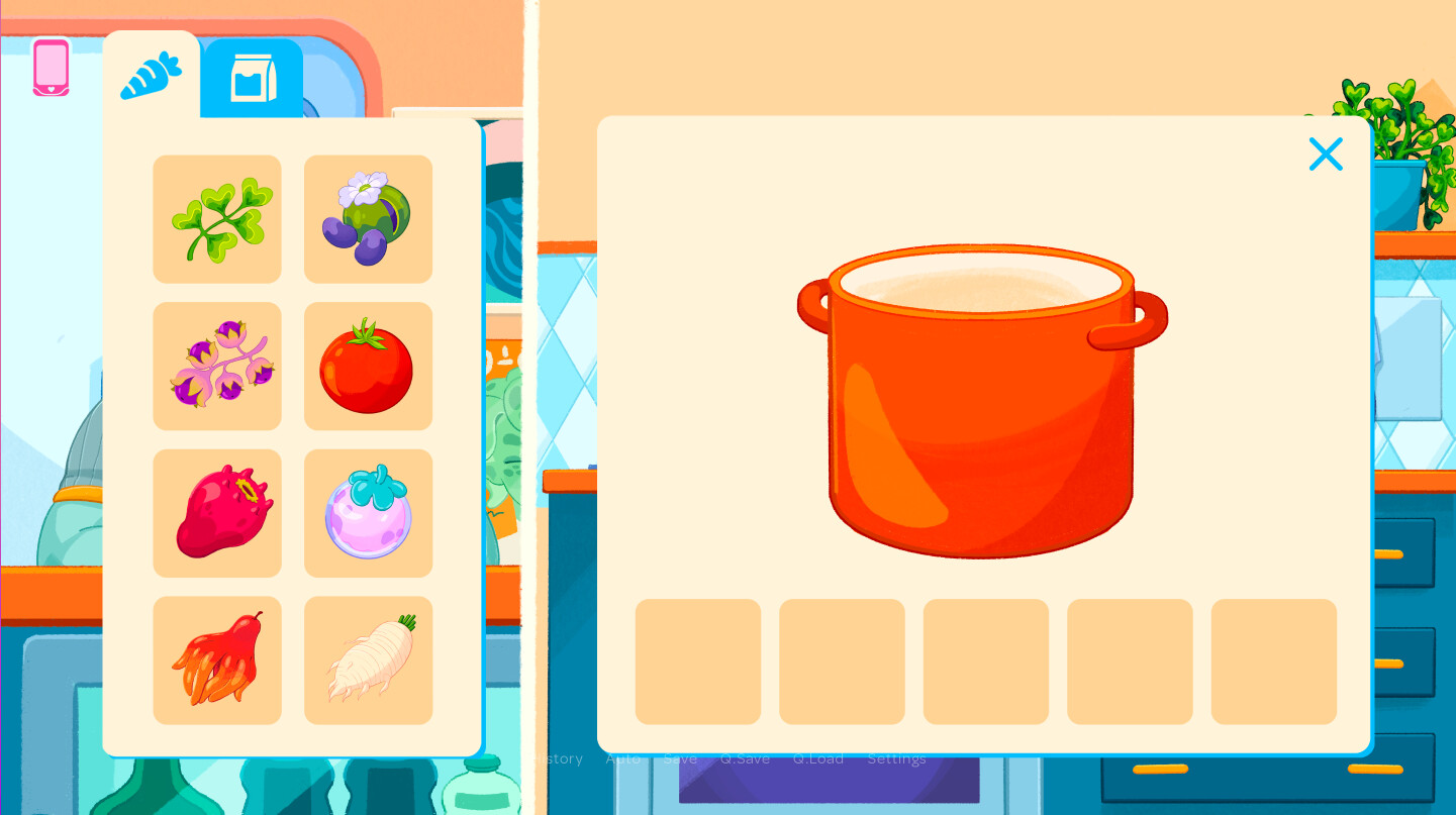 與外星顧客進行互動，選擇不同的對話選項