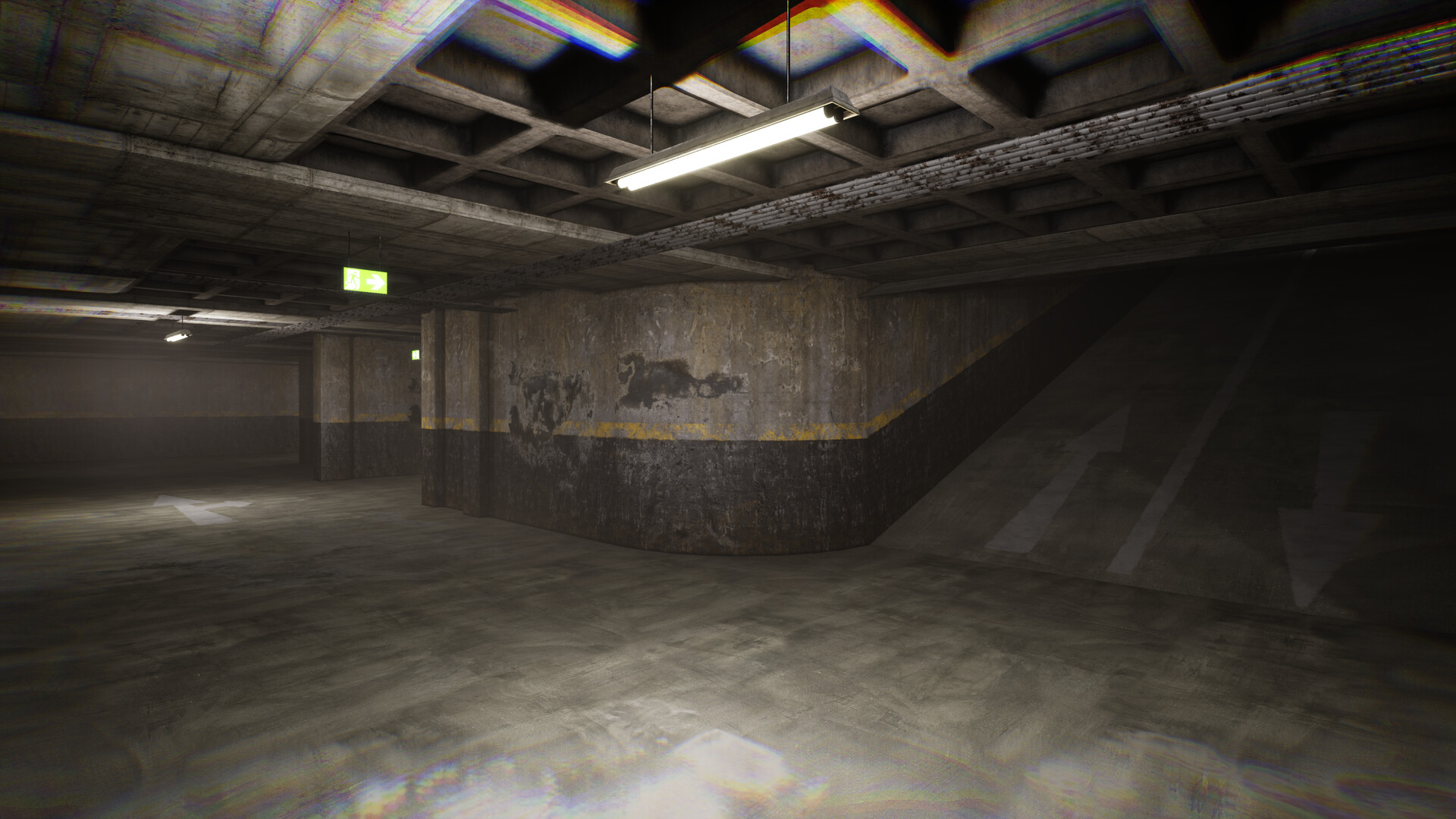 詭異的走廊場景