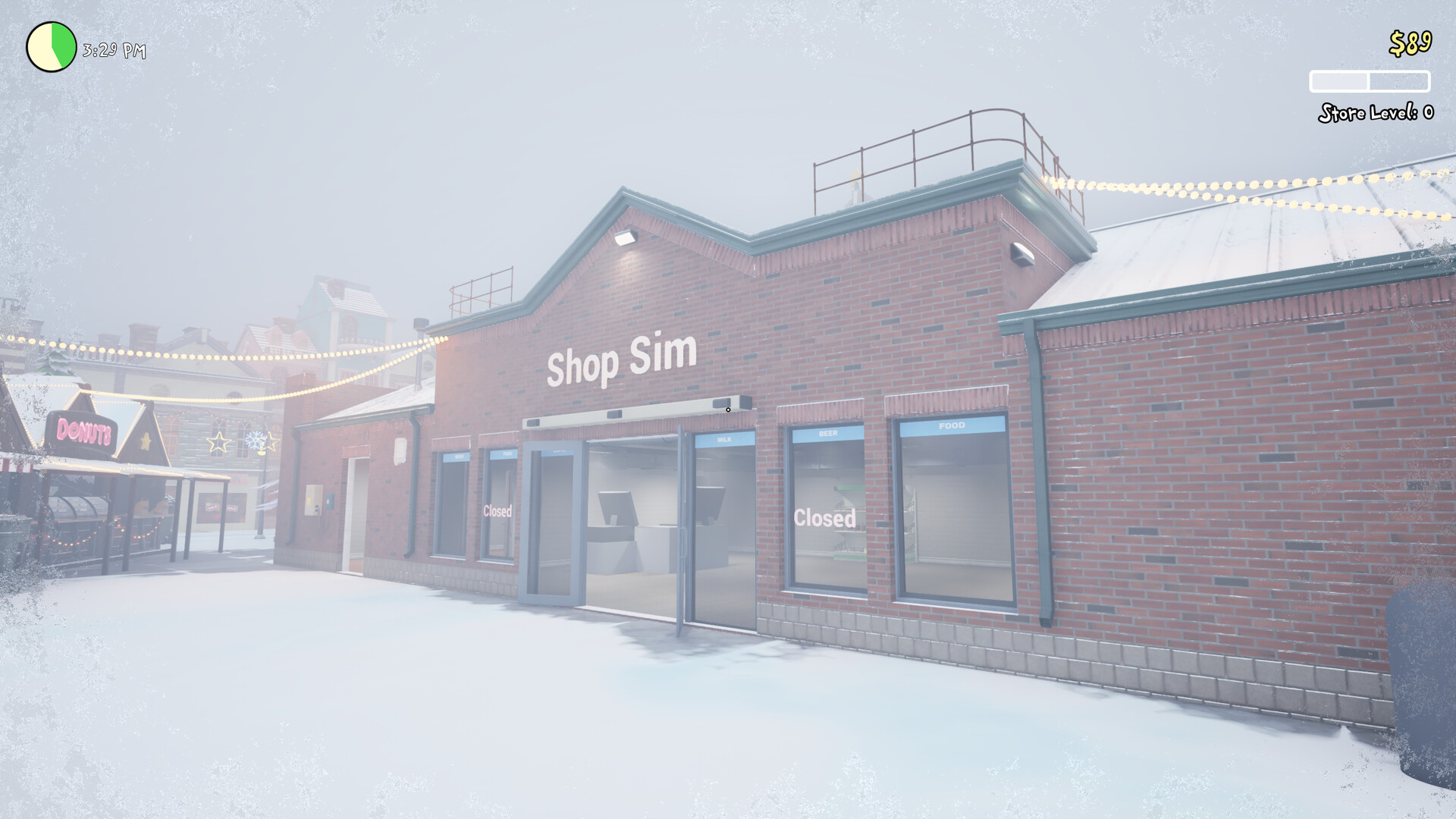 超市內部的貨架細節展示