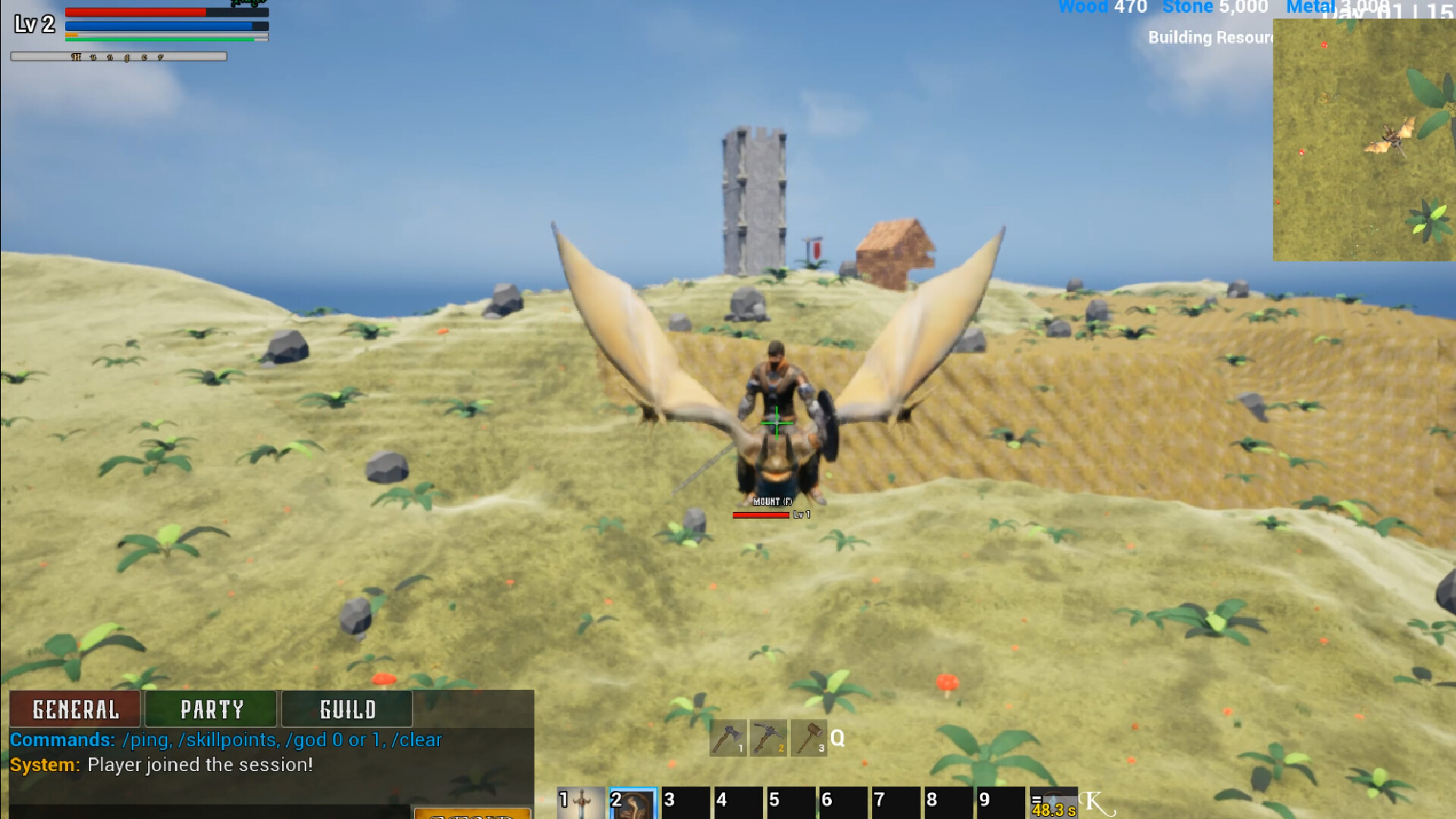 遊戲中的戰鬥場景，玩家可以使用多種武器對抗敵人