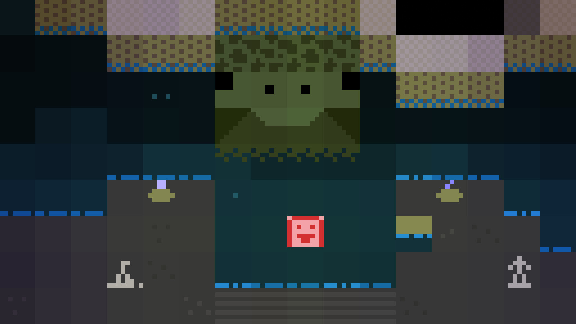 玩家在洞穴中探索，周圍環境由字符構成。