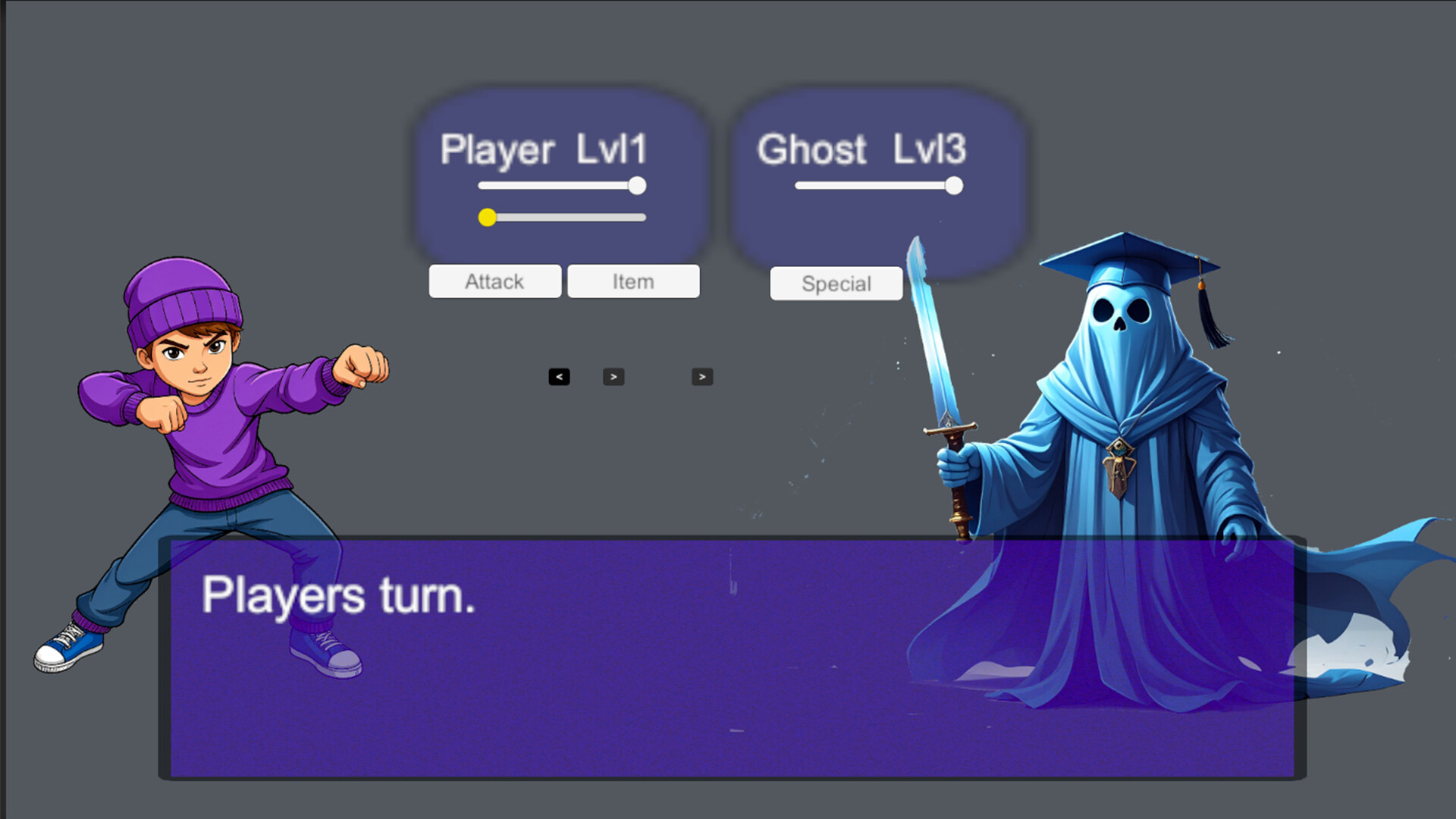 類似經典 JRPG 的對話與戰鬥場景，展現了獨特的藝術風格