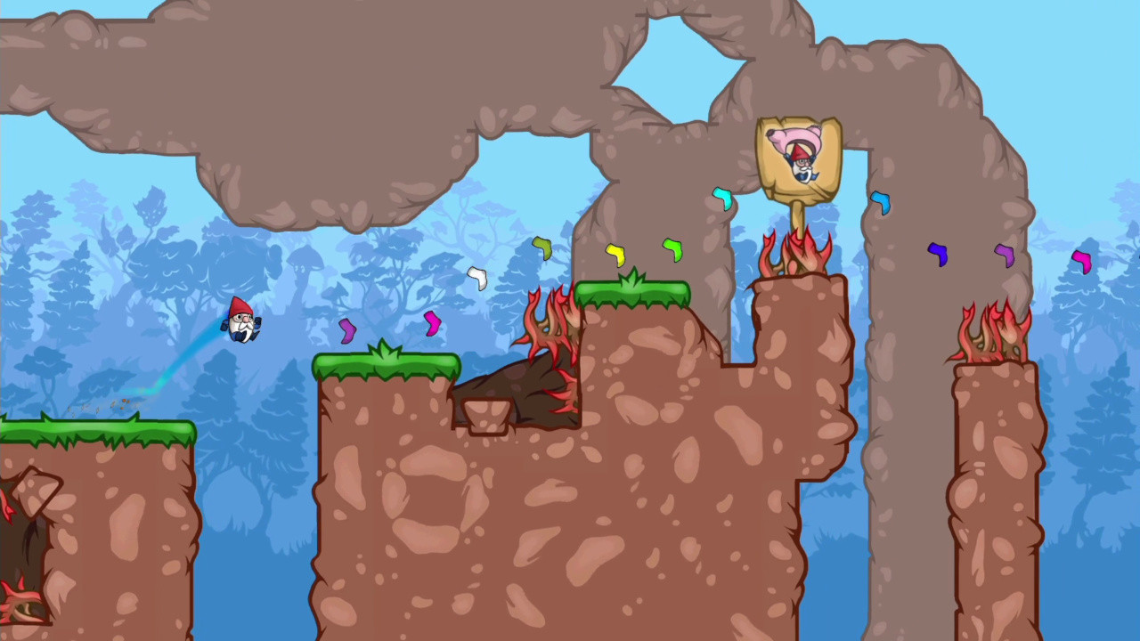 遊戲關卡中出現了巨大的尖刺陷阱，展示了遊戲的高難度設計