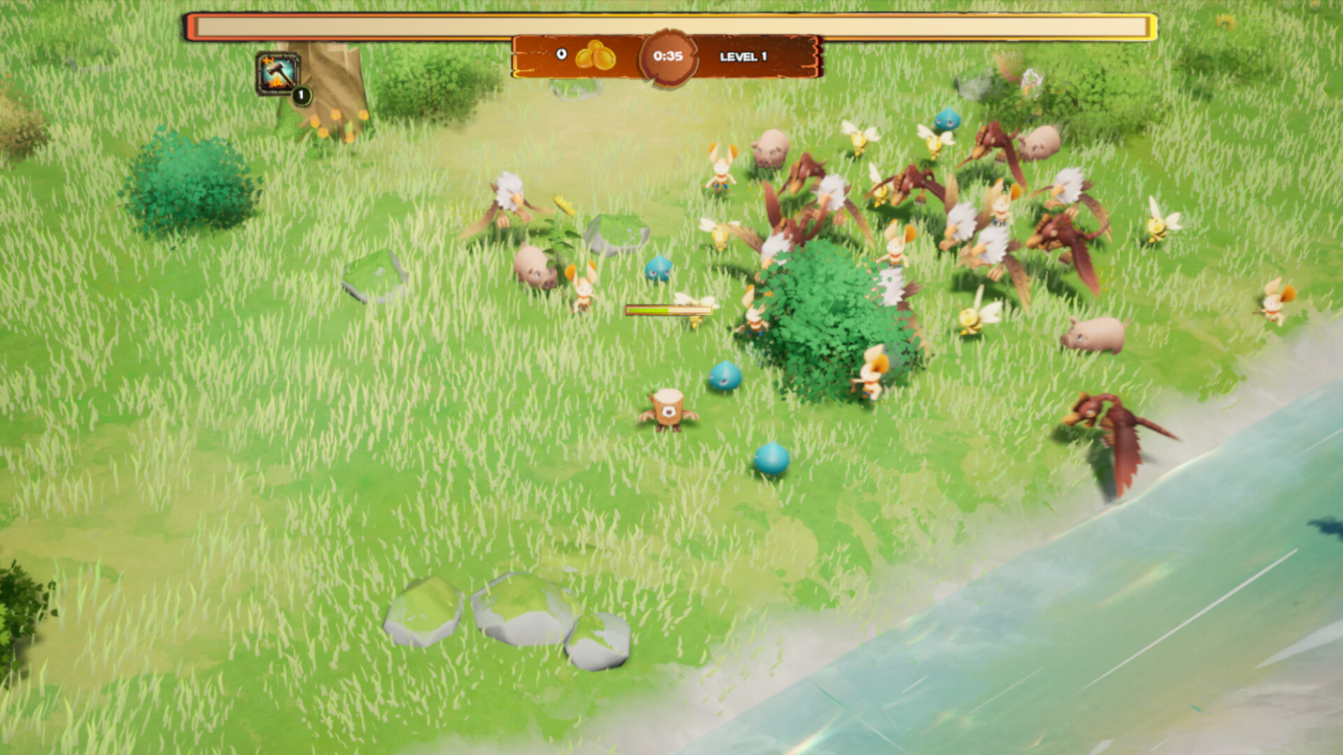 遊戲中，玩家將面對成群的敵人，體驗割草般的快感。