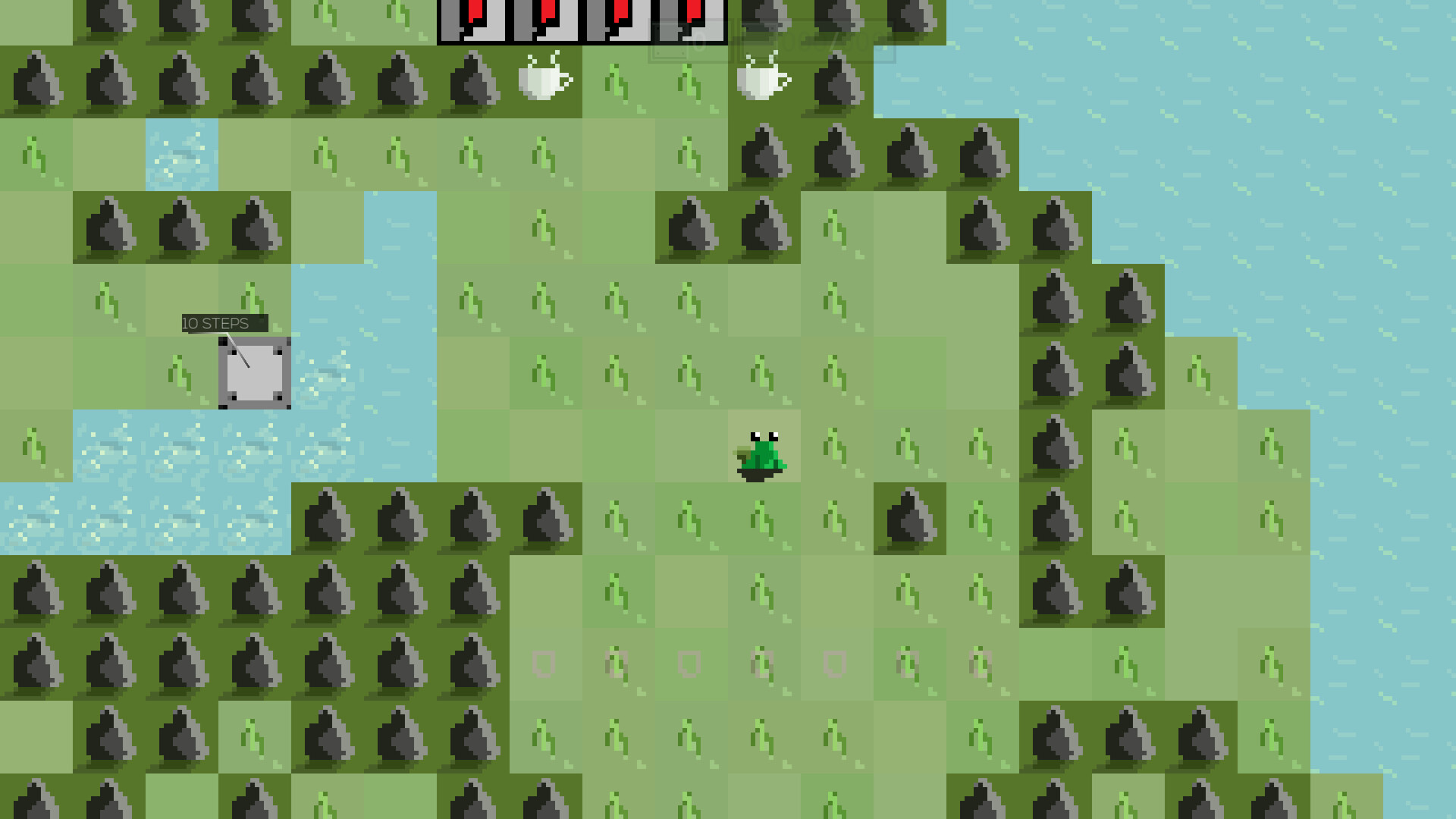 遊戲採用清新的像素風格呈現自然景觀