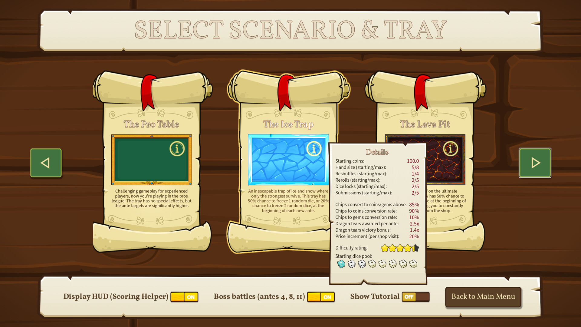 Dicey Bizniz 豐富的遊戲介面與骰子效果