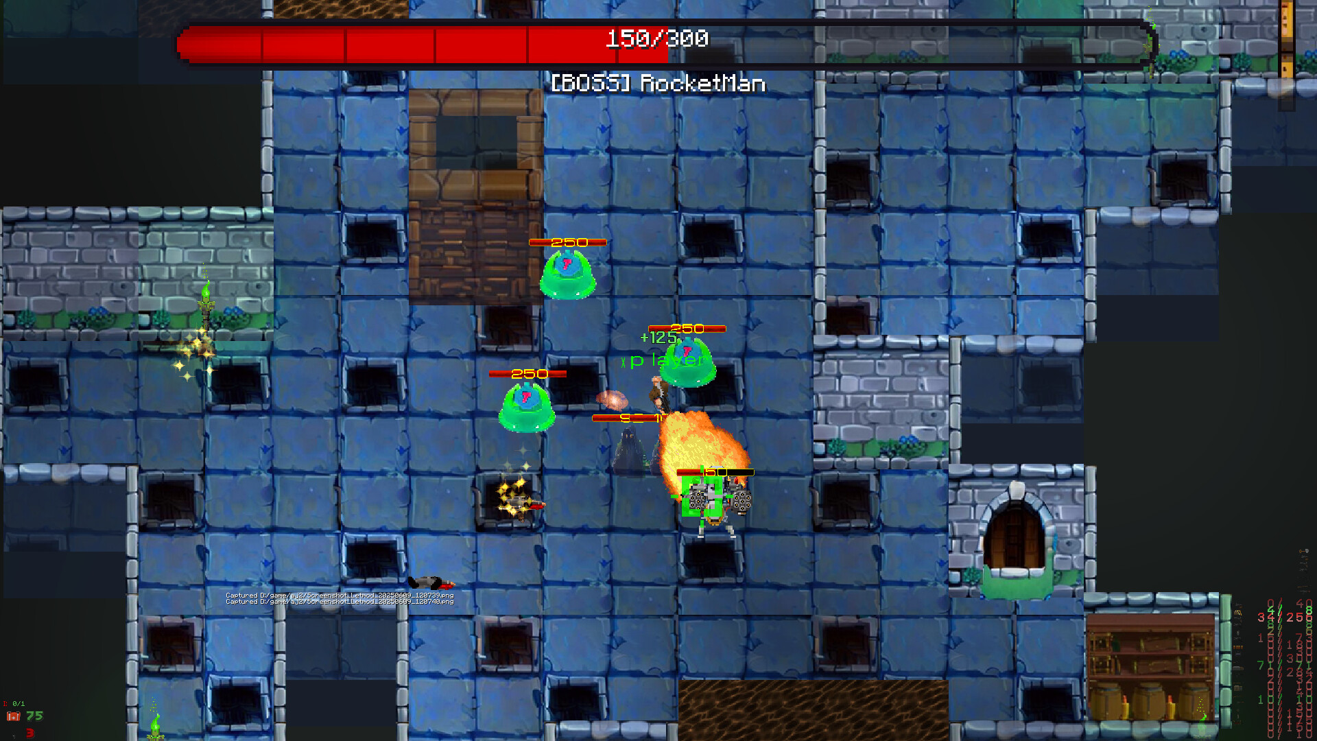 激烈的戰鬥畫面,特效與彈幕充滿了整個螢幕