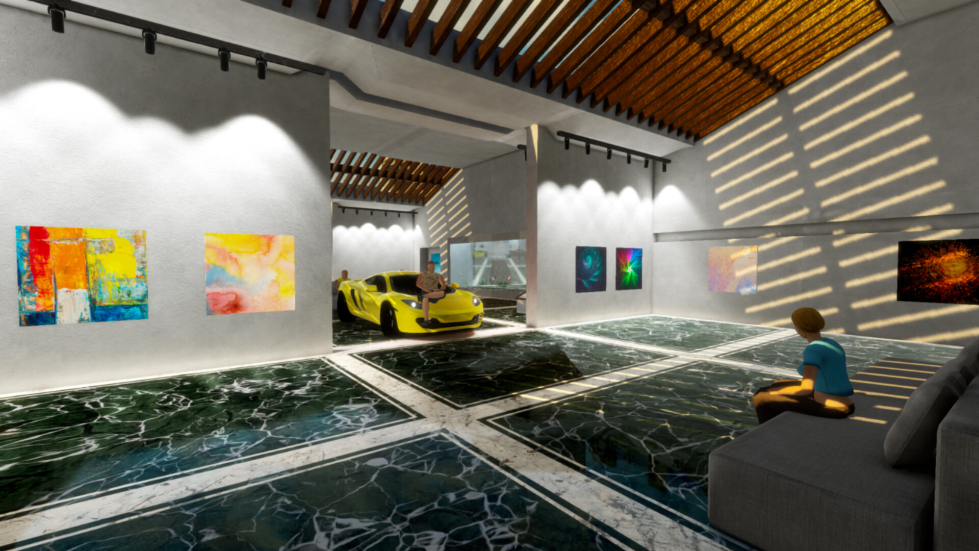 工作室一角,充滿了專業攝影棚的氛圍