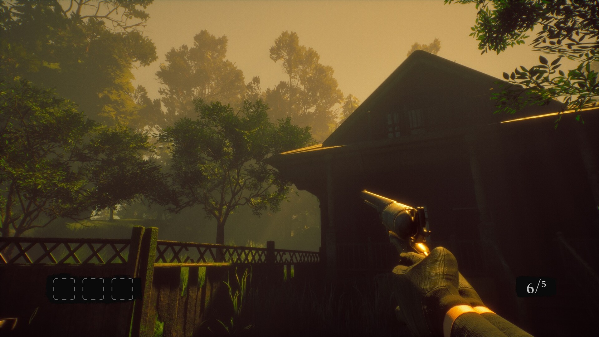 充滿迷霧與異變植物的森林場景，氛圍詭譎